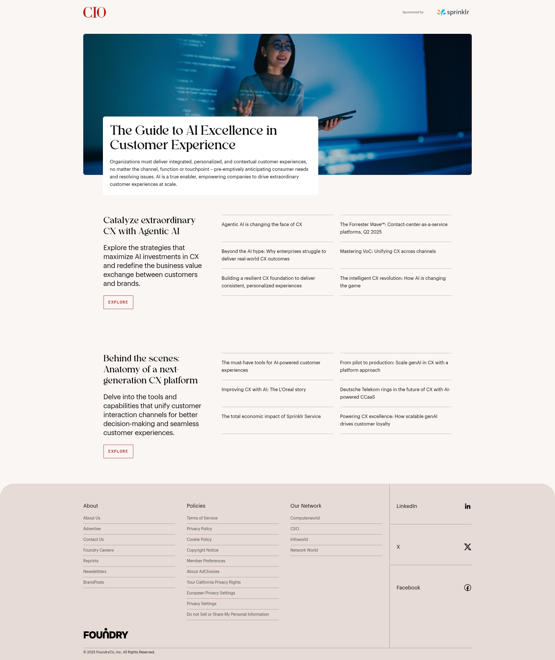 Screenshot of theai-cxguide.cio.com
