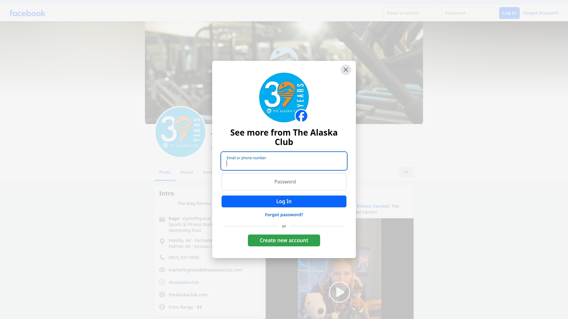 Screenshot of thealaskaclub.com