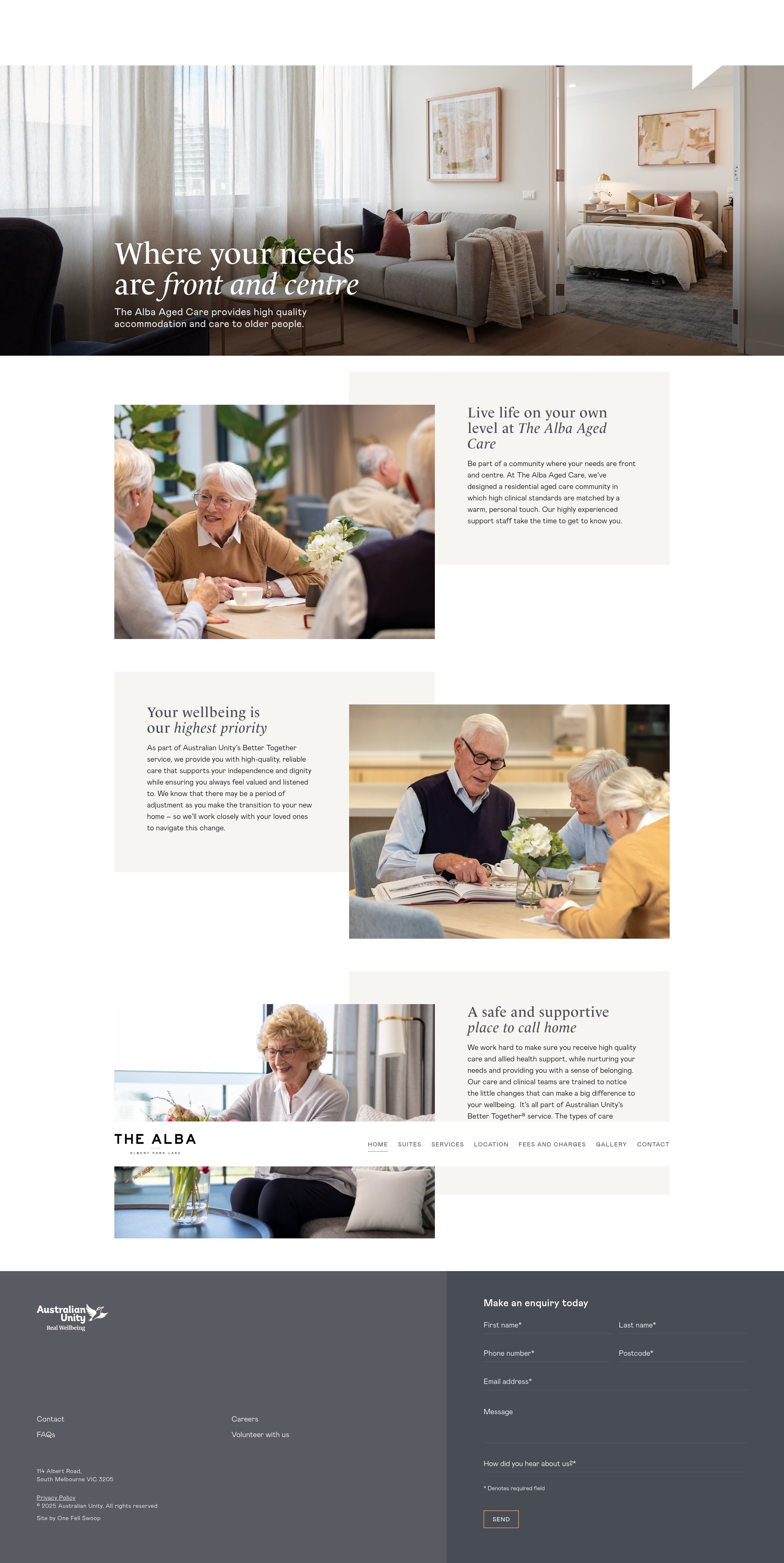 Screenshot of thealba.com.au