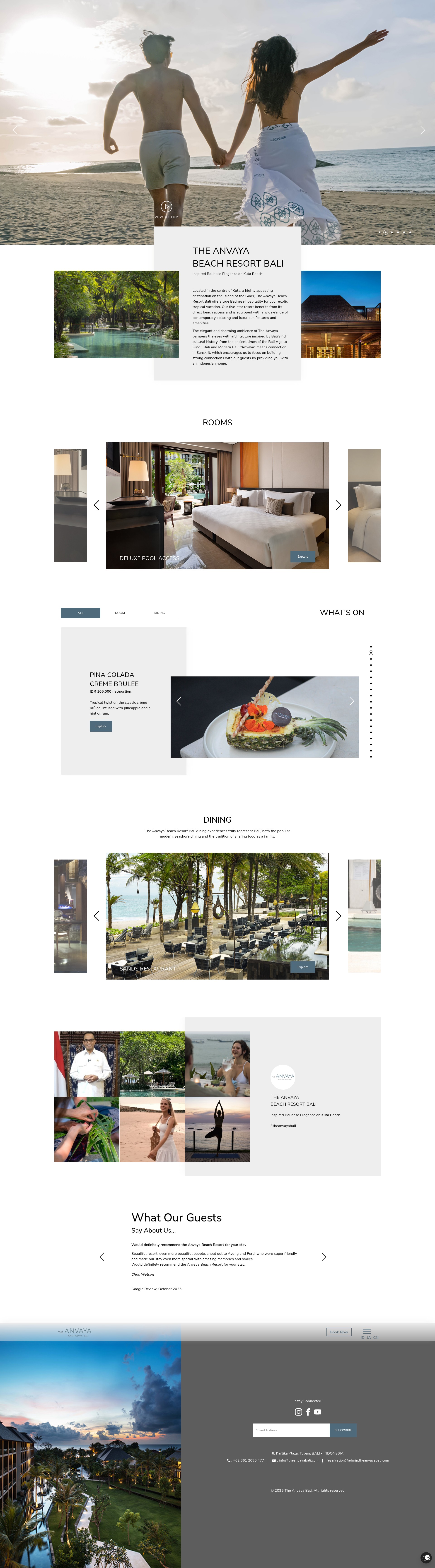 Screenshot of theanvayabali.com