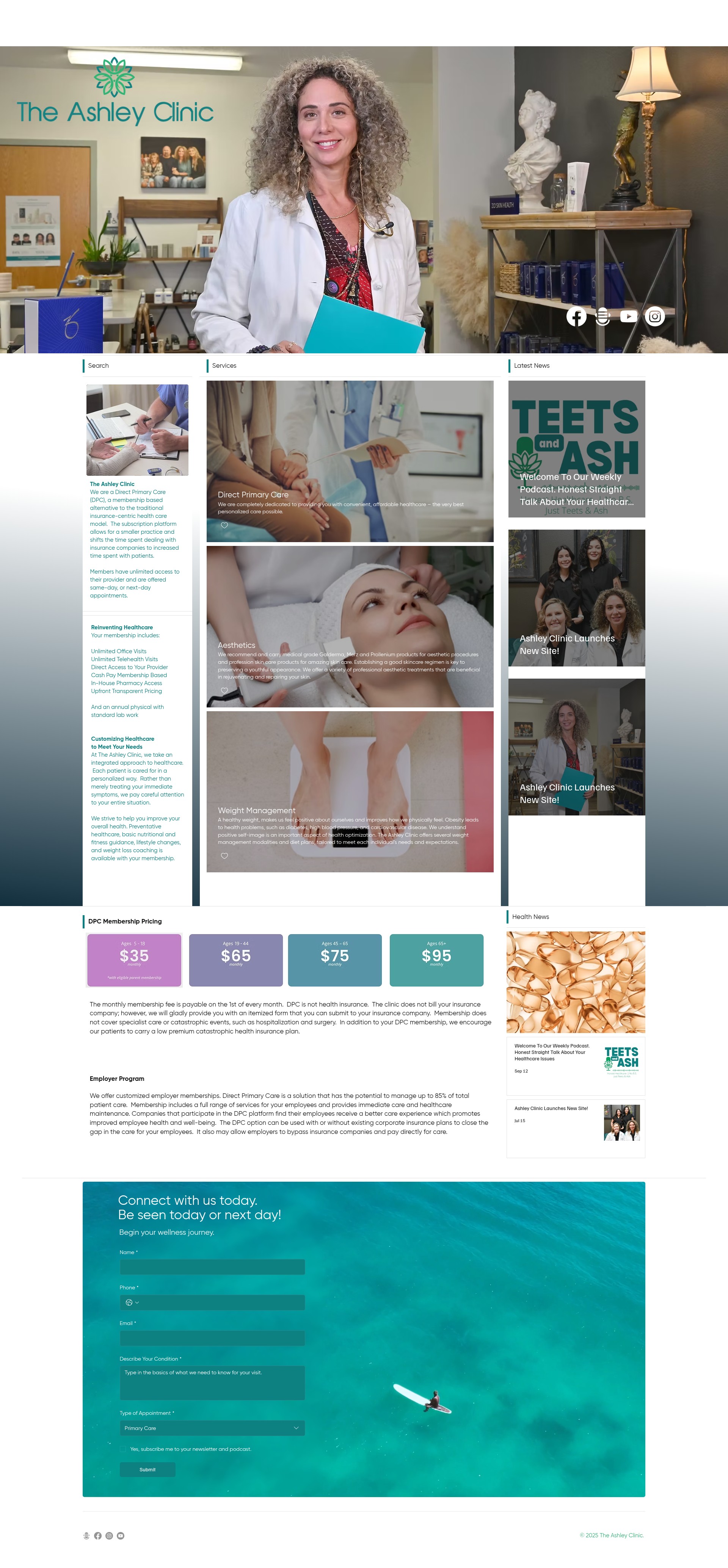 Screenshot of theashleyclinic.com