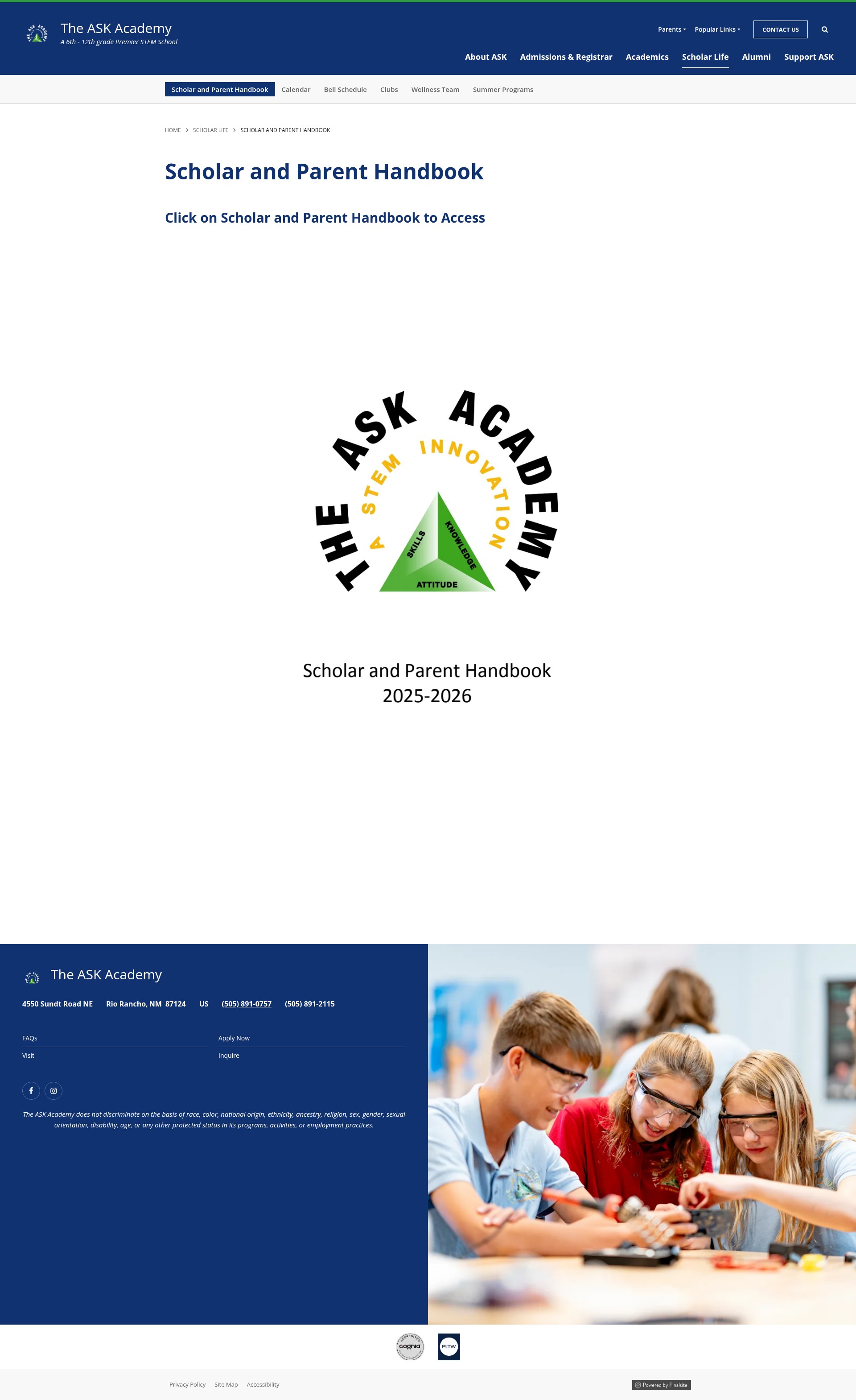 Screenshot of theaskacademy.org