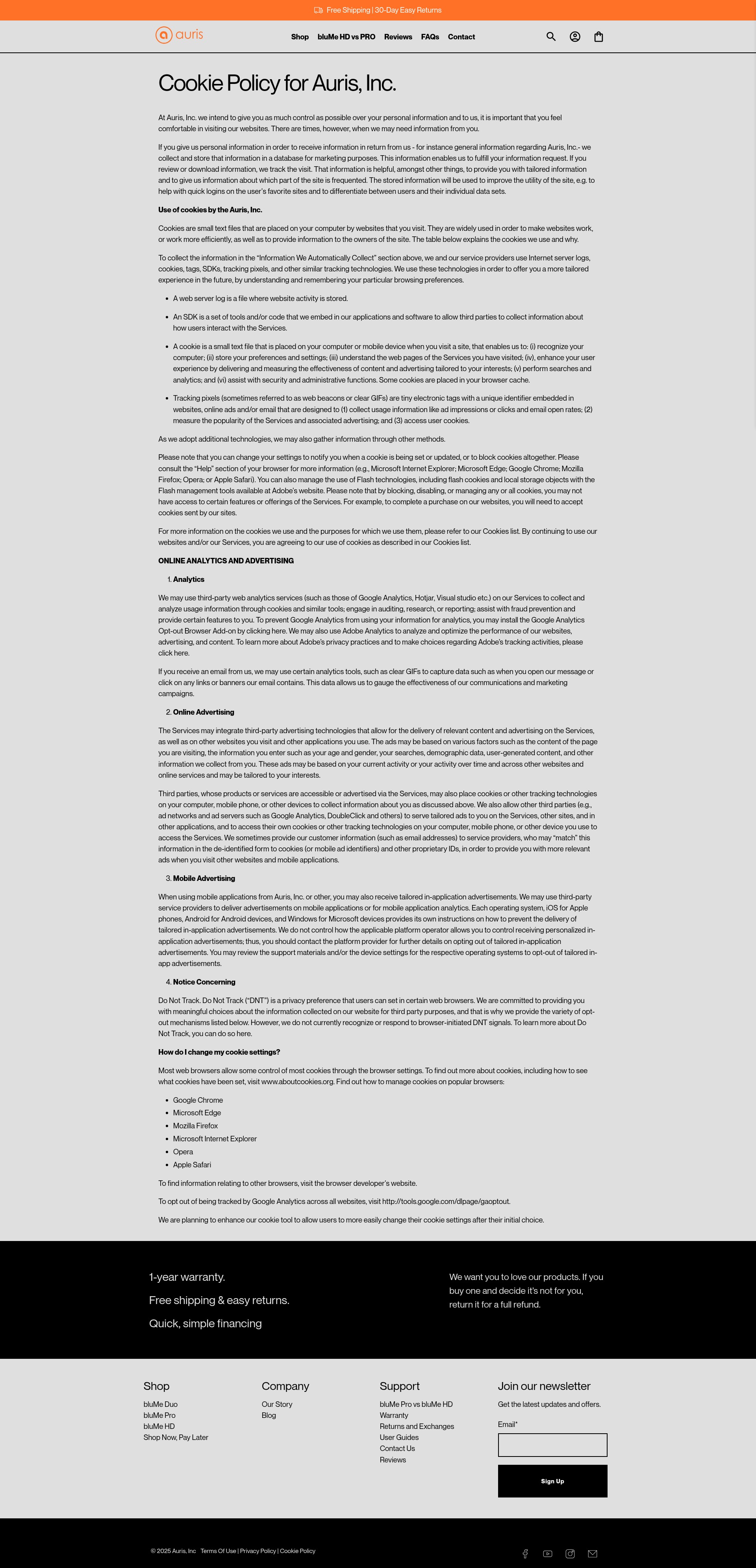 Screenshot of theauris.com