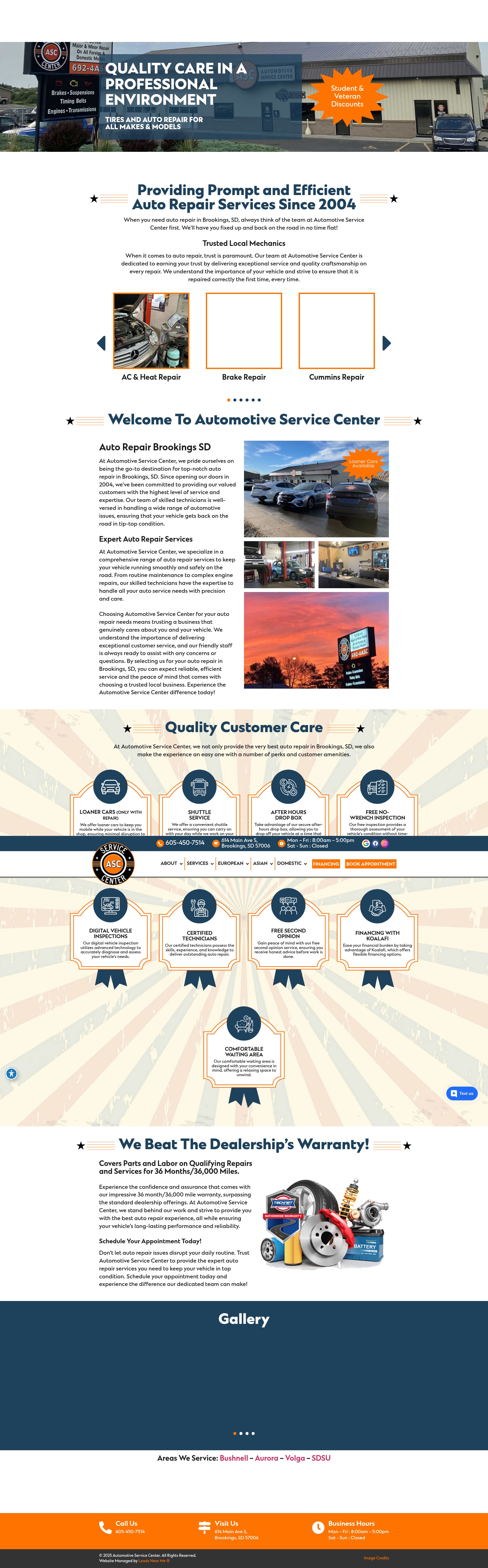 Screenshot of theautomotiveservicecenter.com