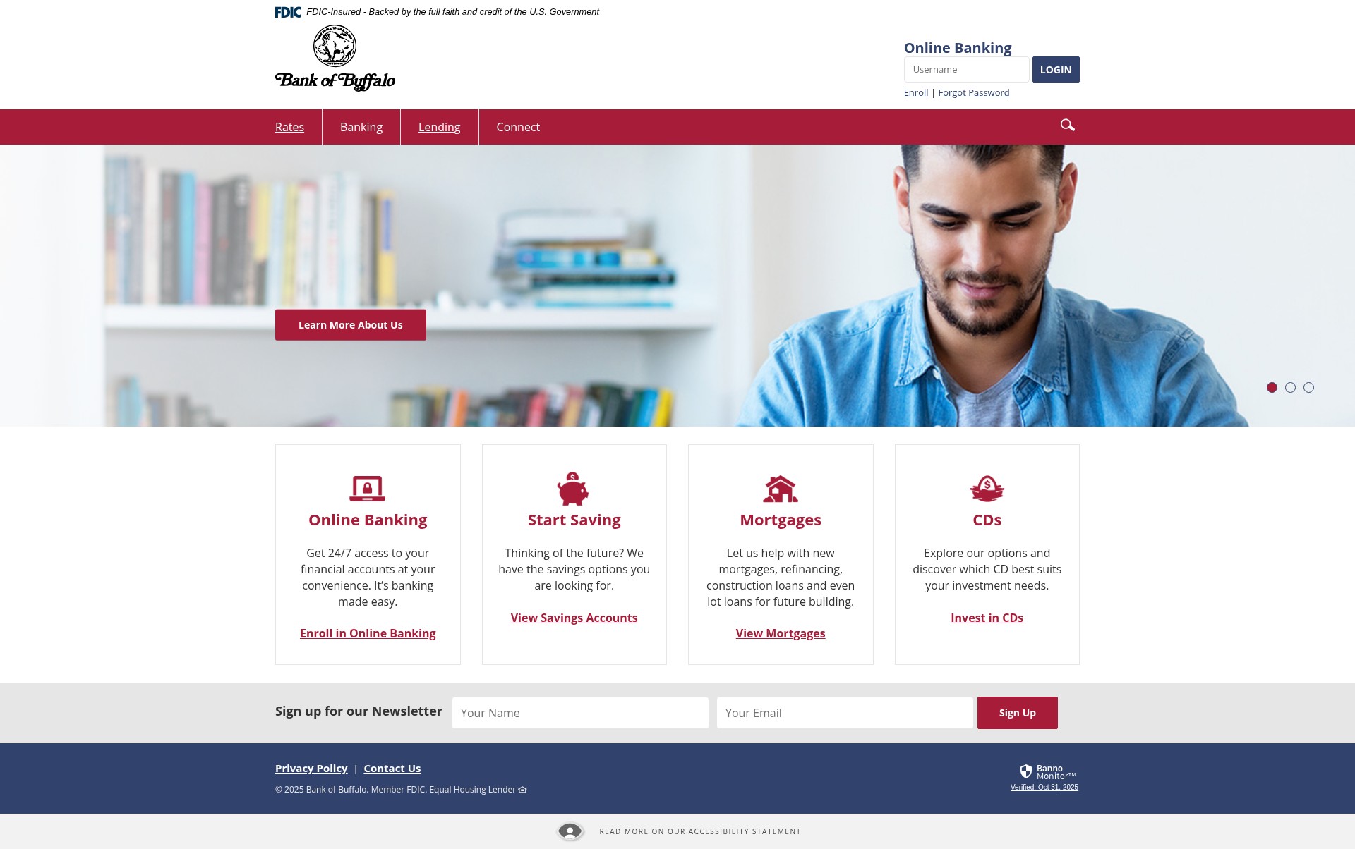 Screenshot of thebankofbuffalo.com