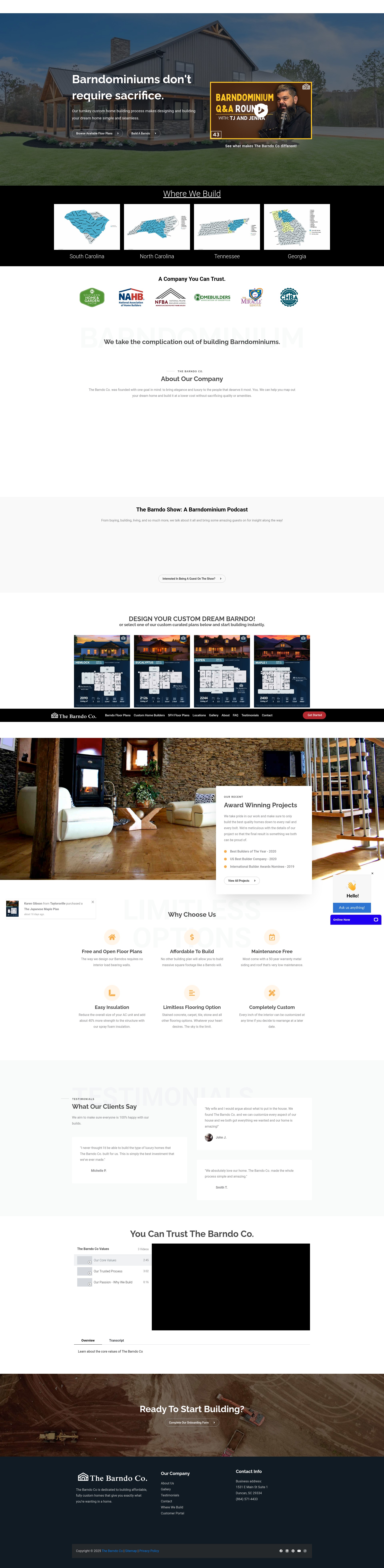 Screenshot of thebarndominiumco.com