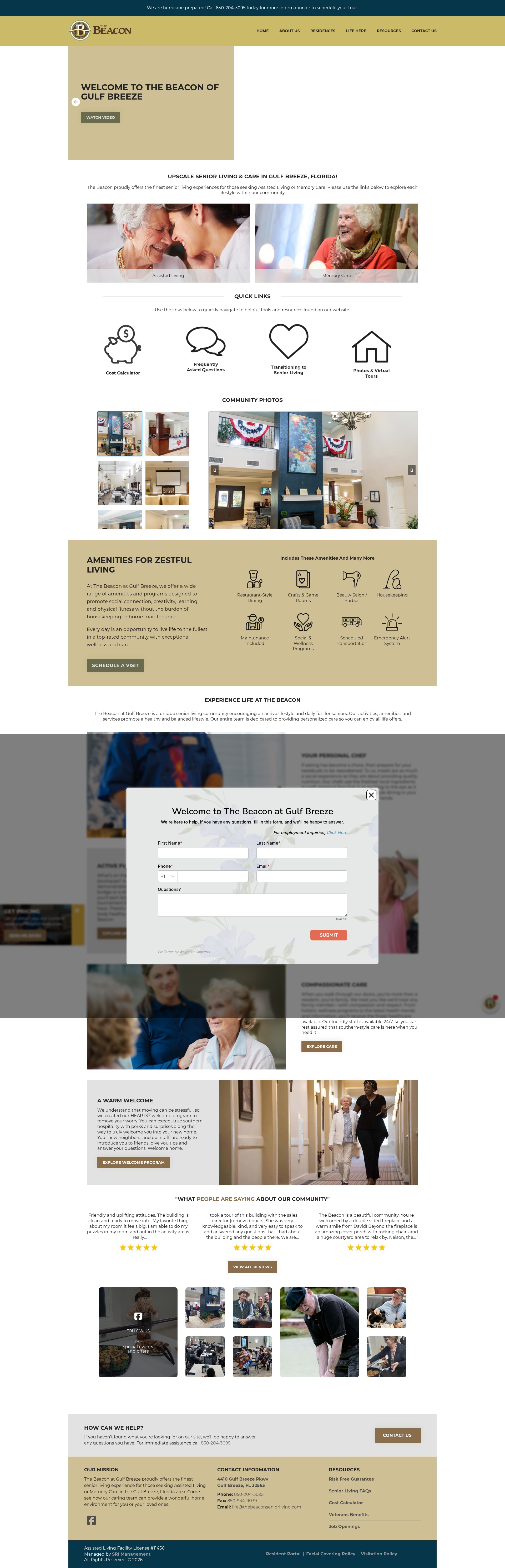 Screenshot of thebeaconseniorliving.com