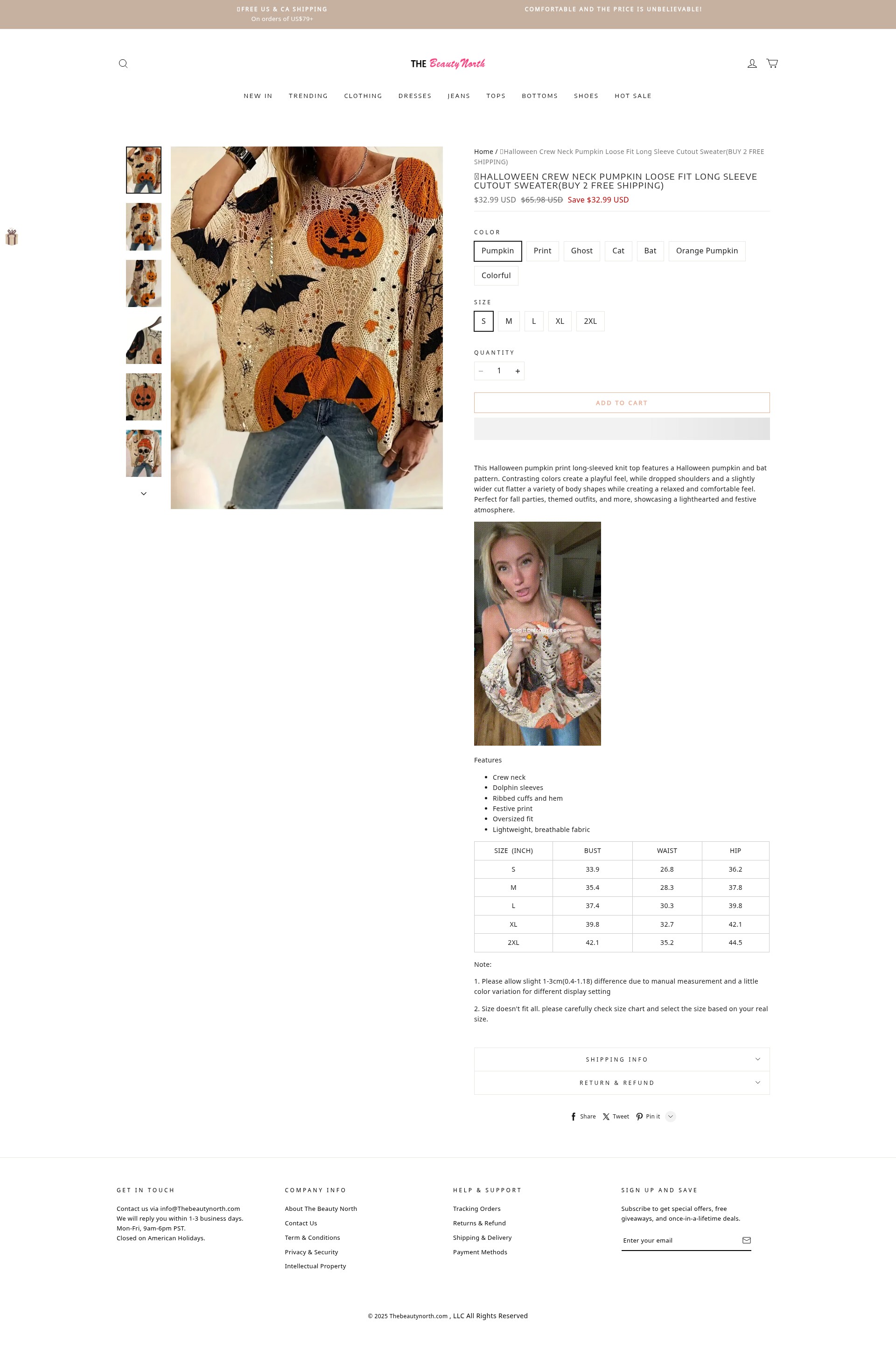 Screenshot of thebeautynorth.com