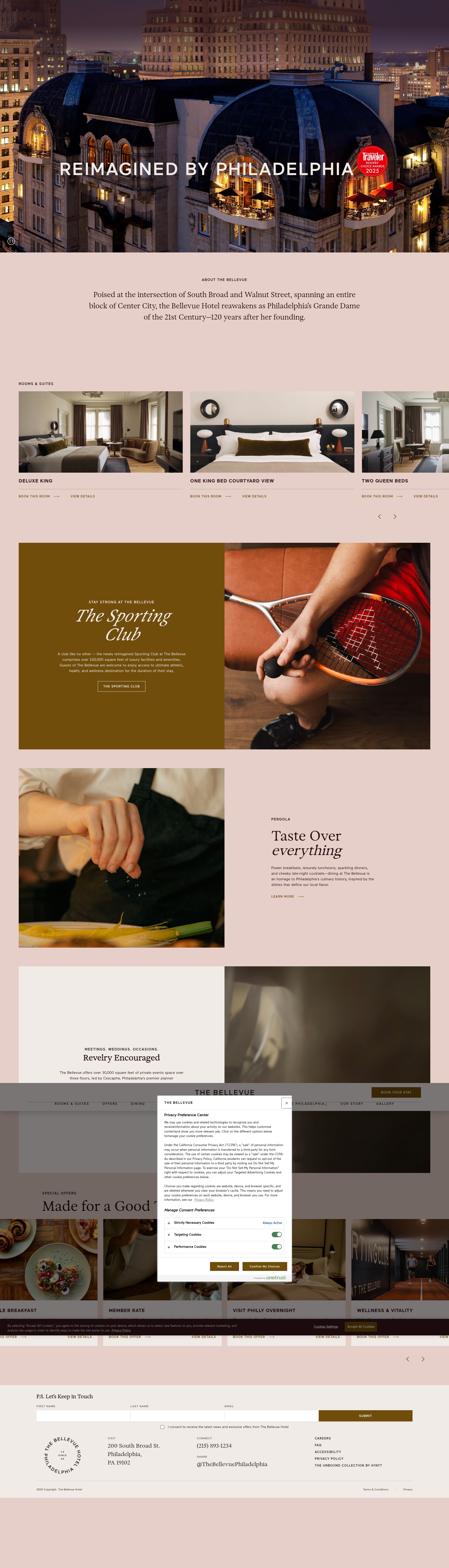 Screenshot of thebellevuehotel.com