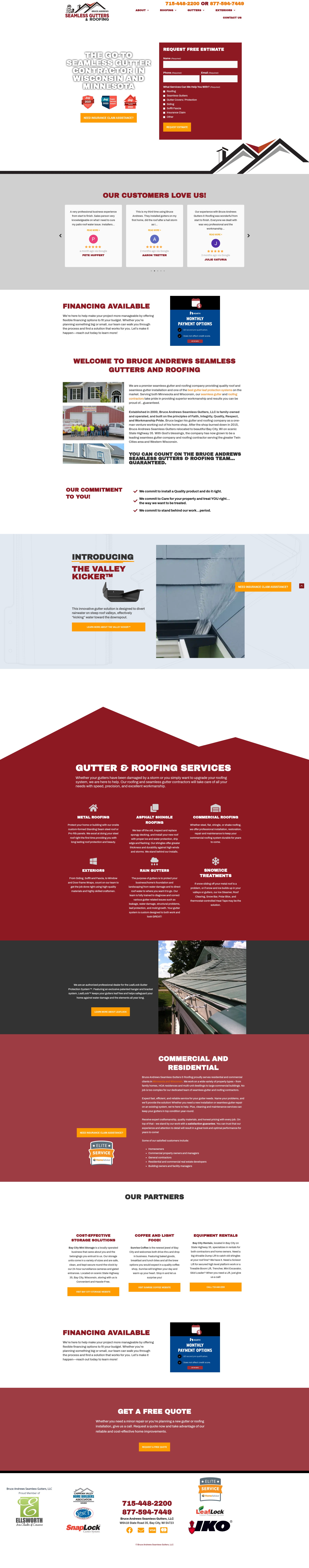 Screenshot of thebestgutters.com