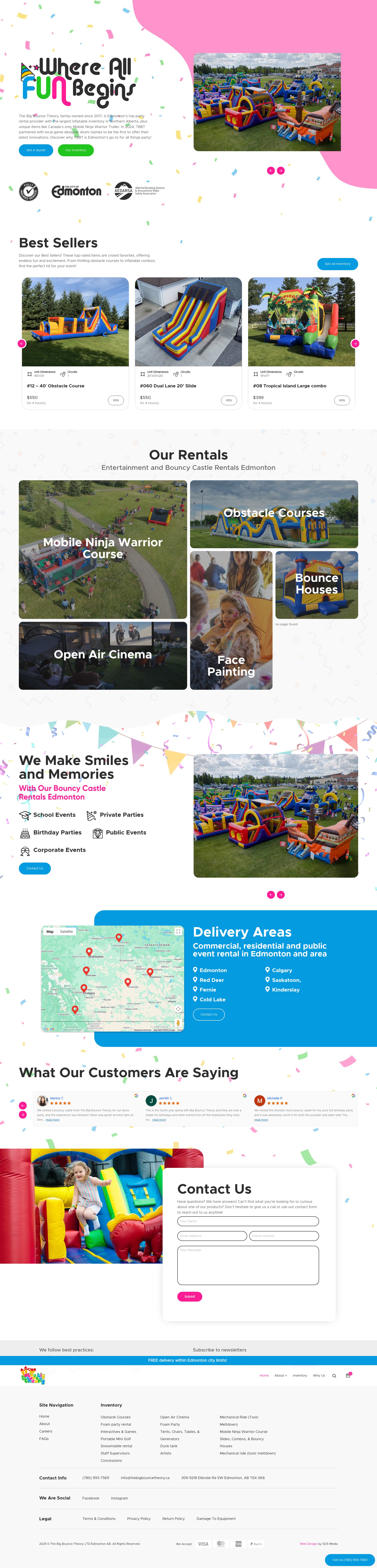 Screenshot of thebigbouncetheory.ca