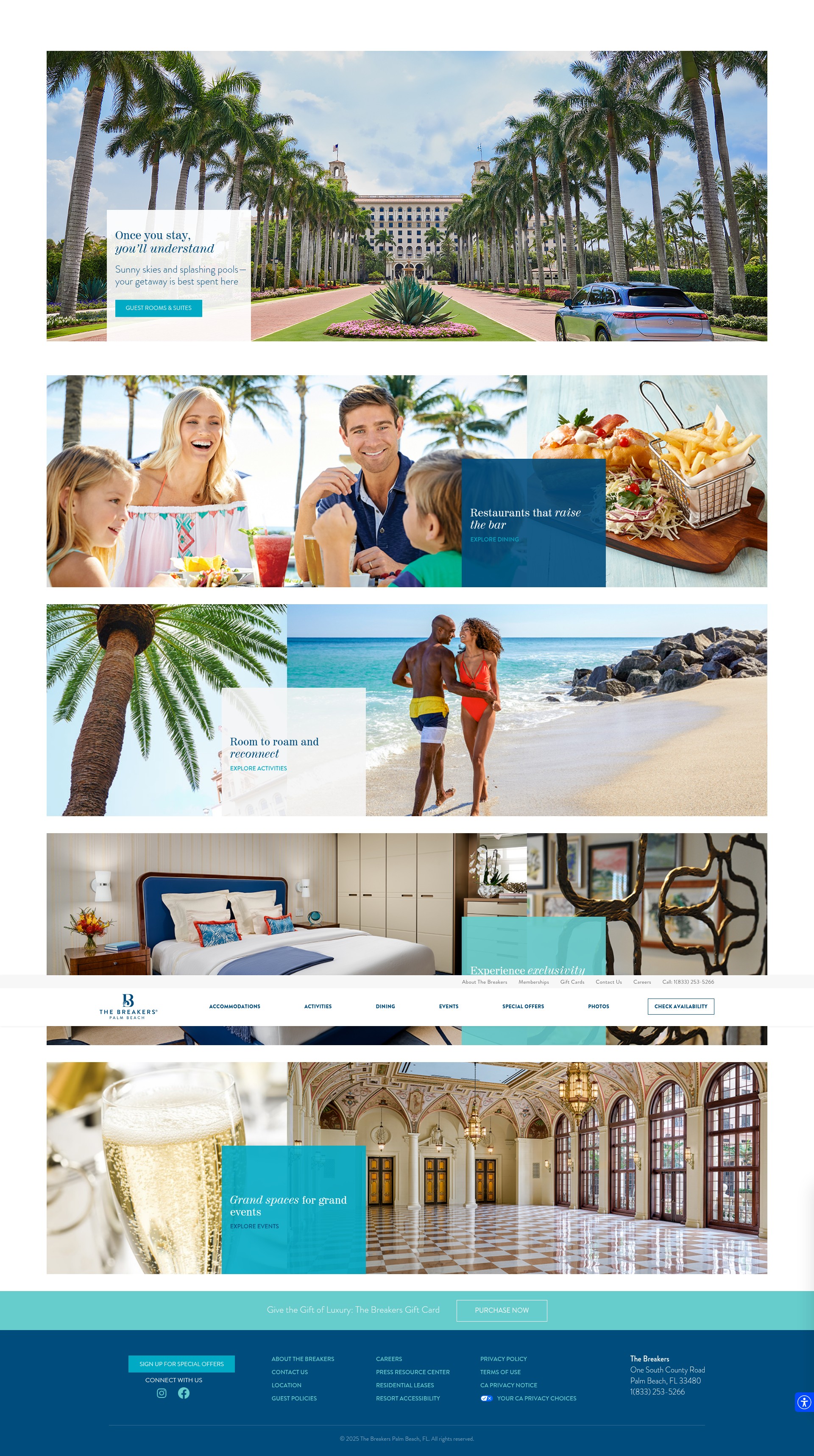 Screenshot of thebreakers.com