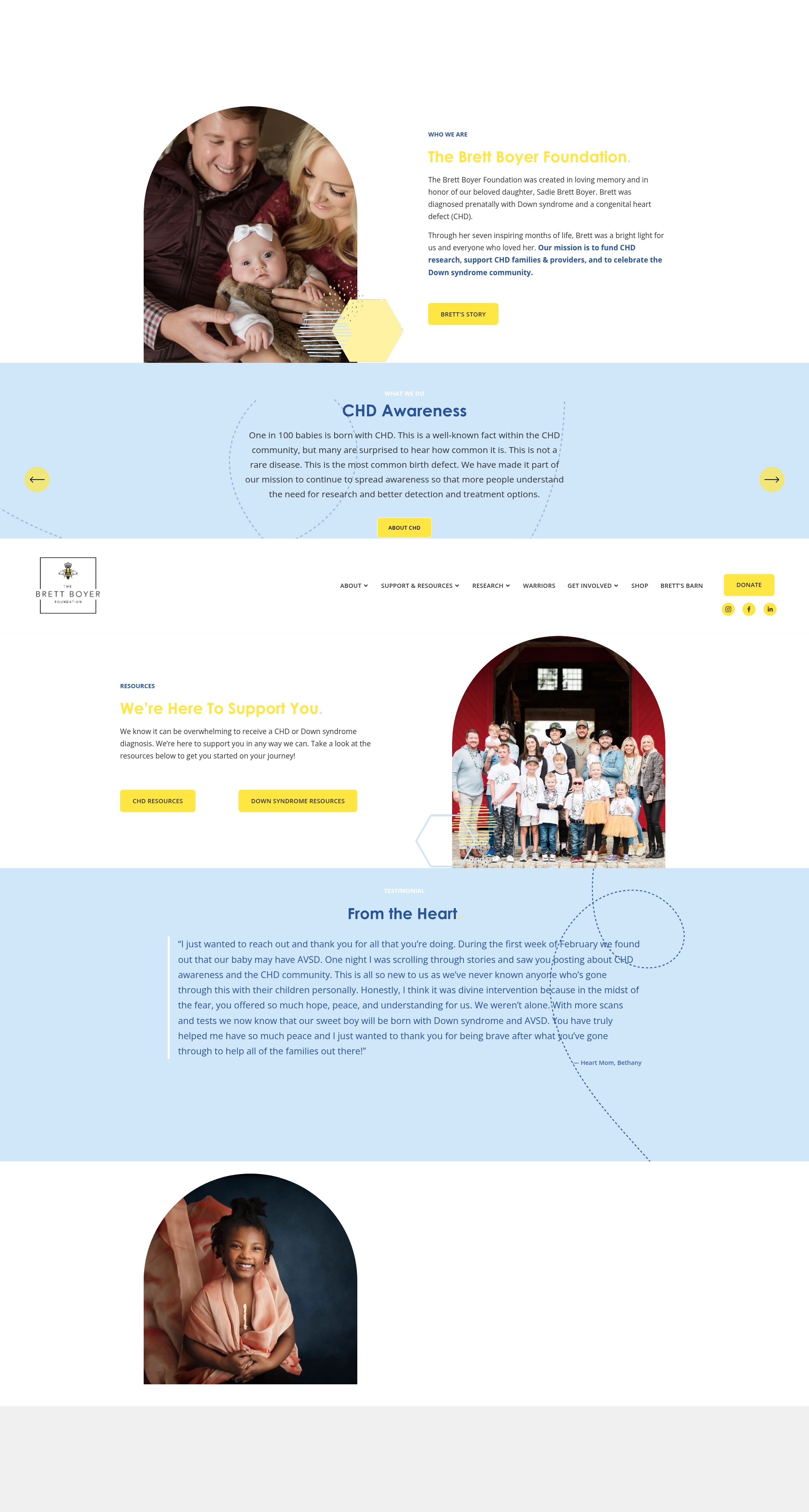 Screenshot of thebrettboyerfoundation.org