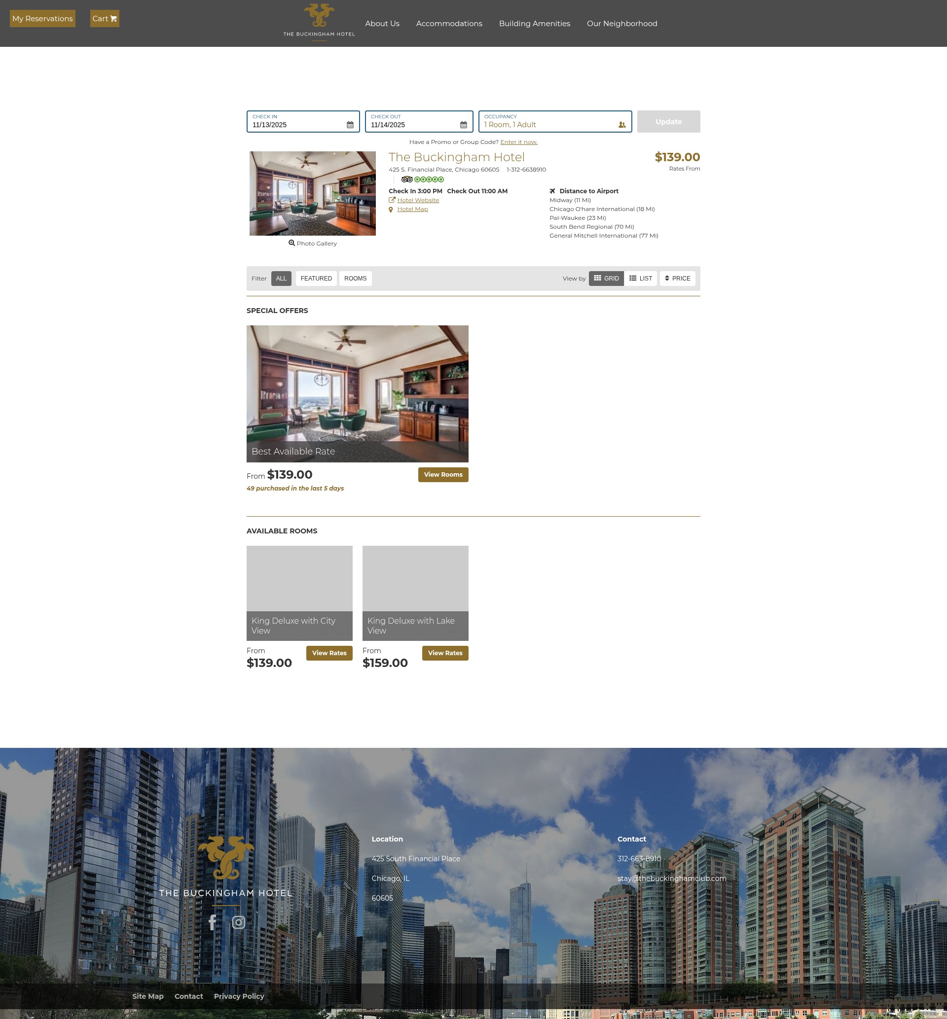 Screenshot of thebuckinghamclub.com