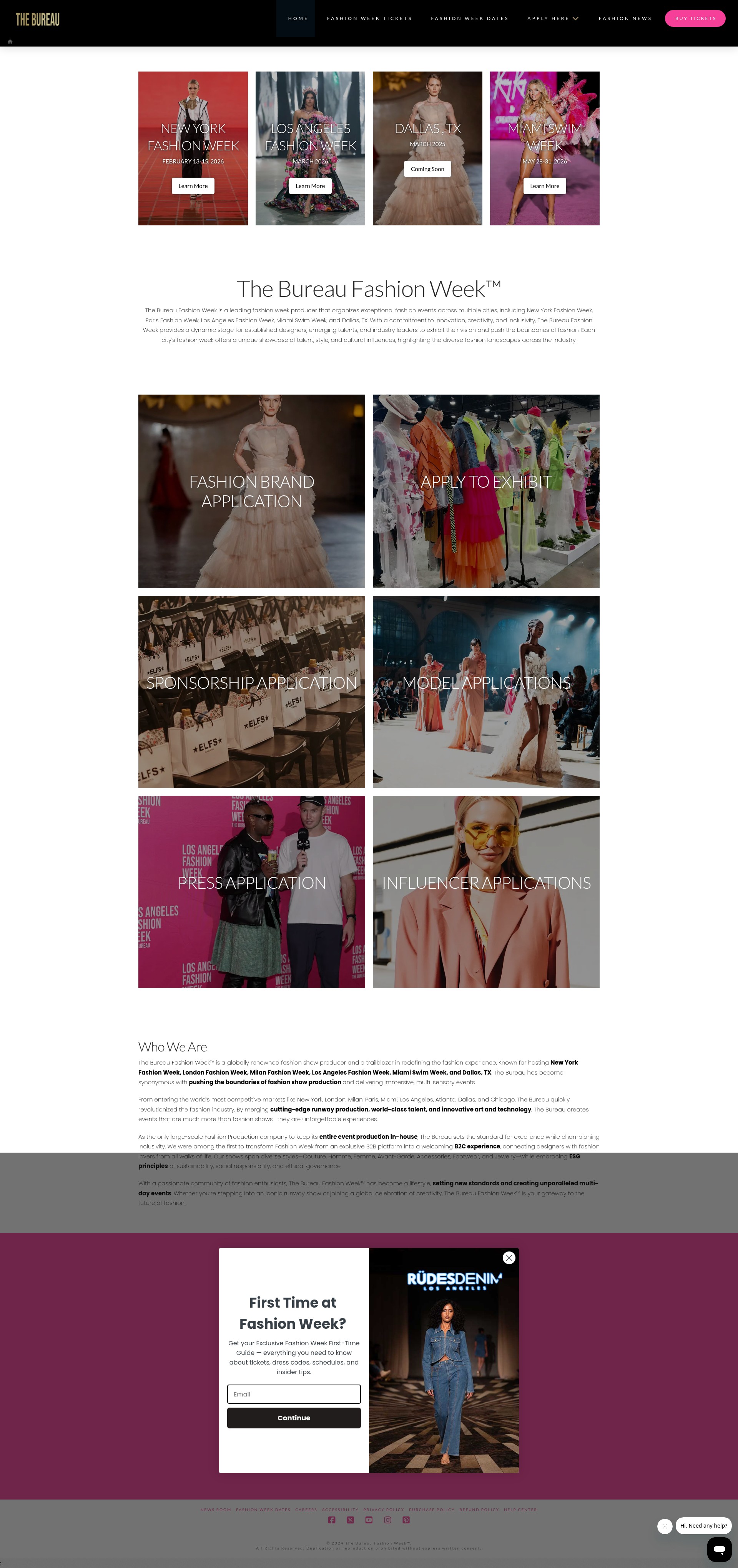 Screenshot of thebureaufashionweek.com