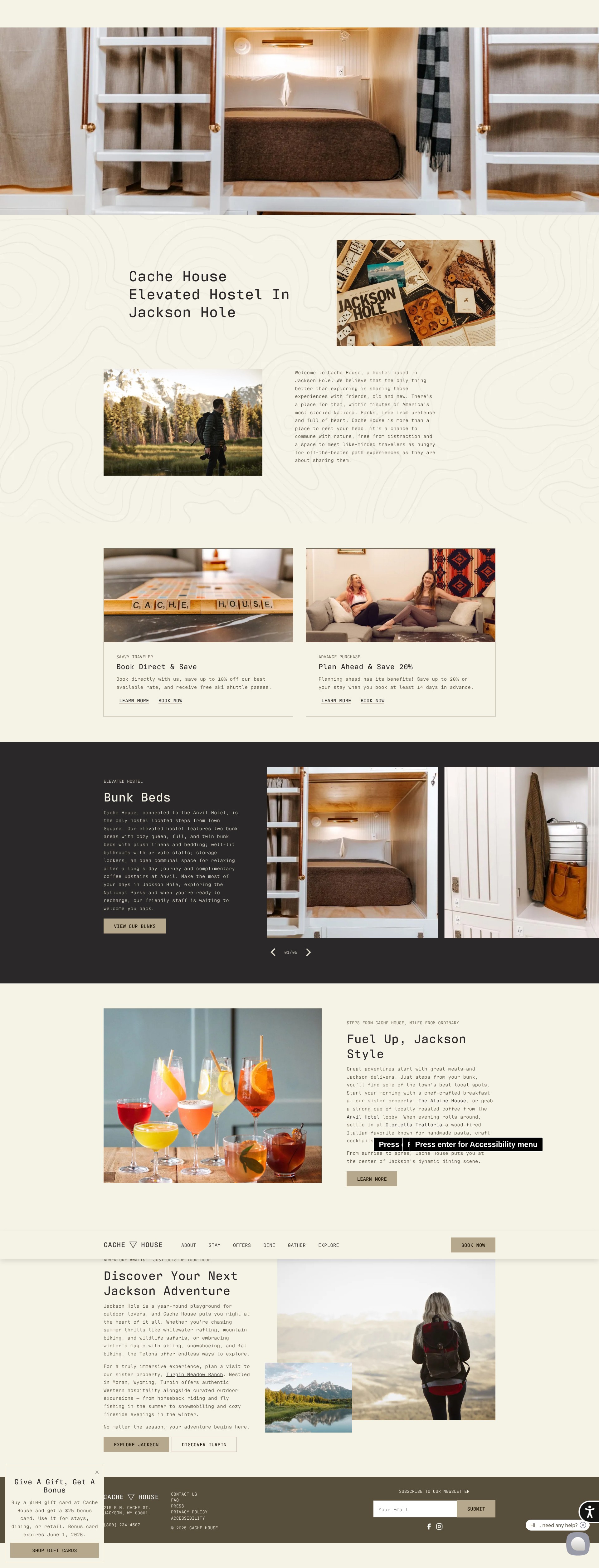 Screenshot of thecachehouse.com