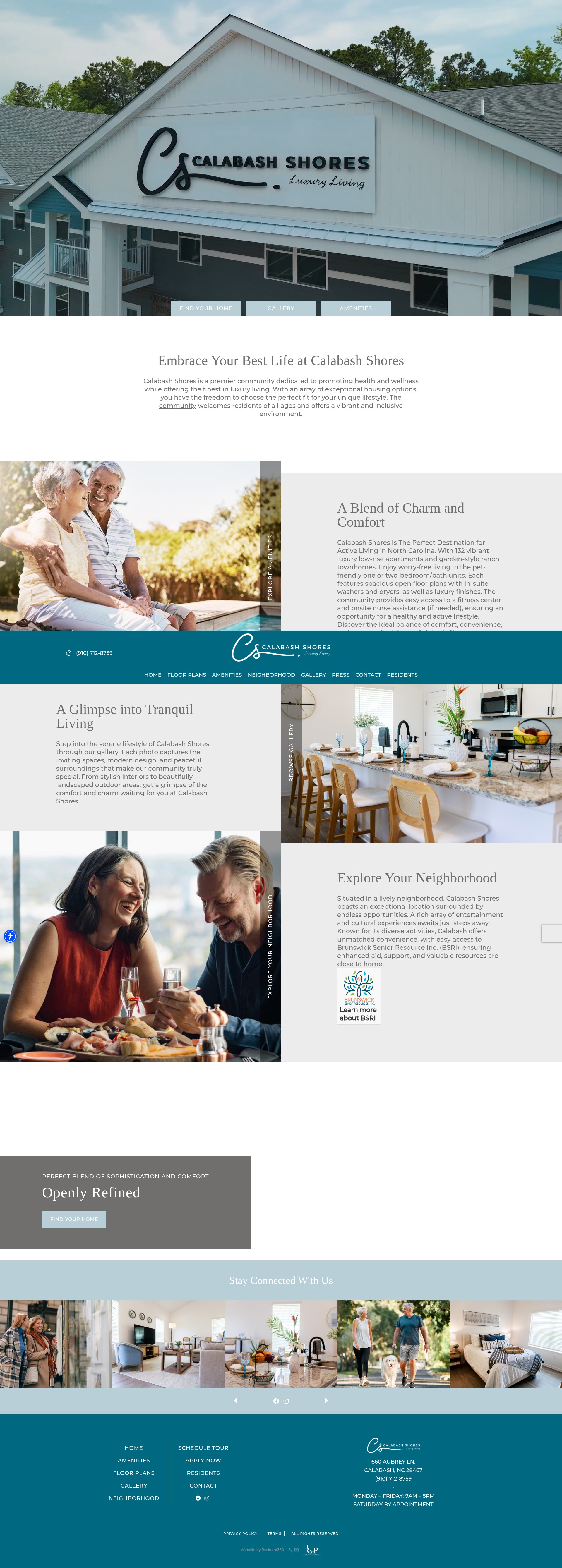 Screenshot of thecalabashshores.com