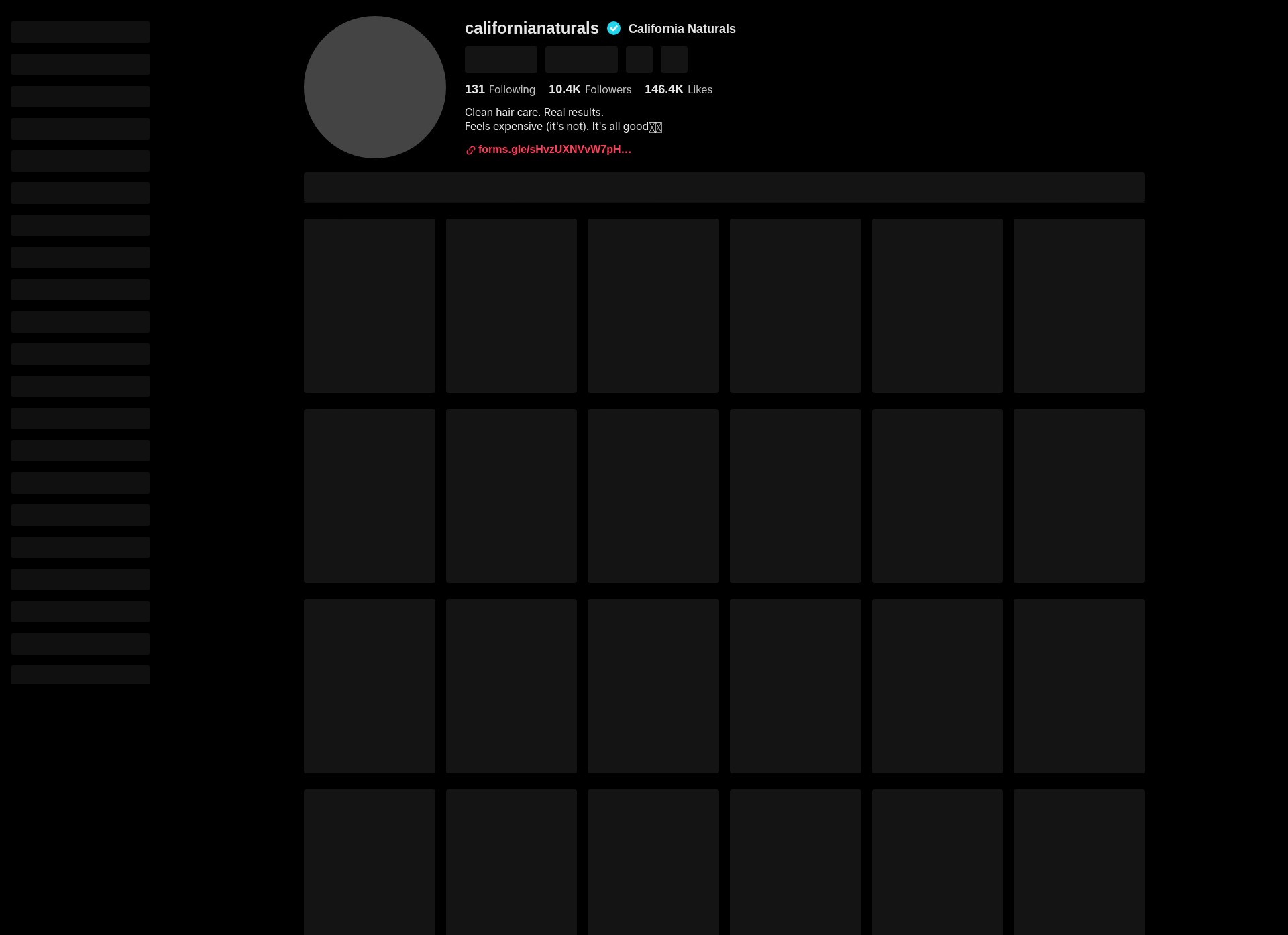Screenshot of thecalifornianaturals.com