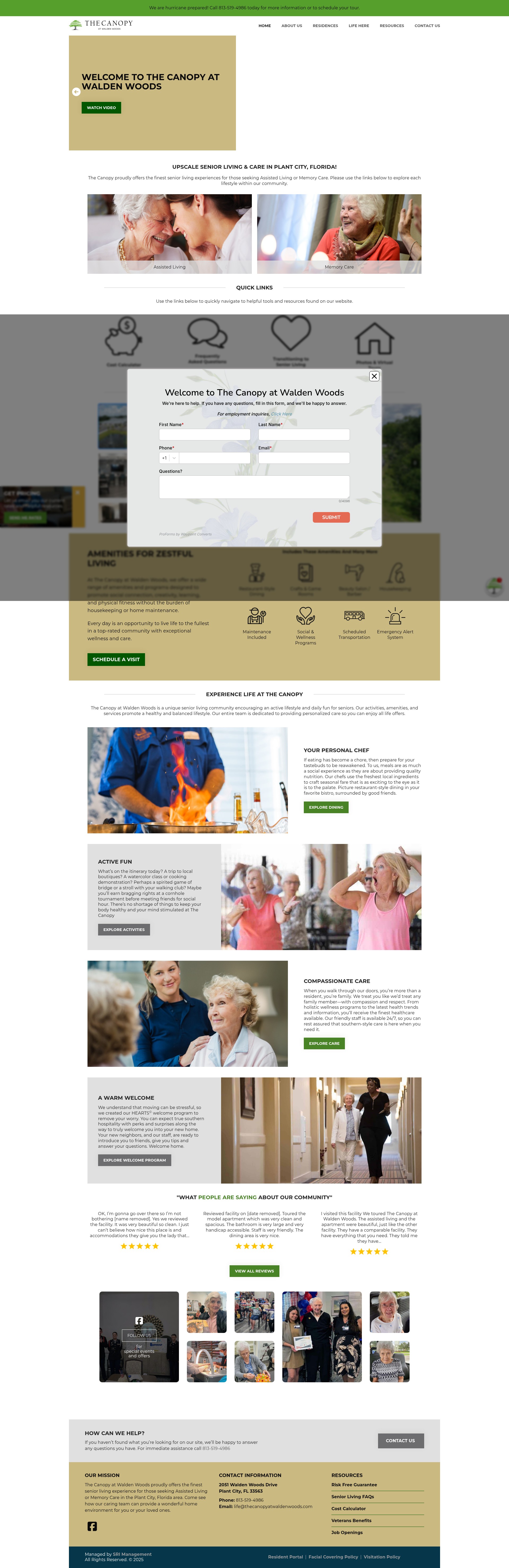 Screenshot of thecanopyatwaldenwoods.com