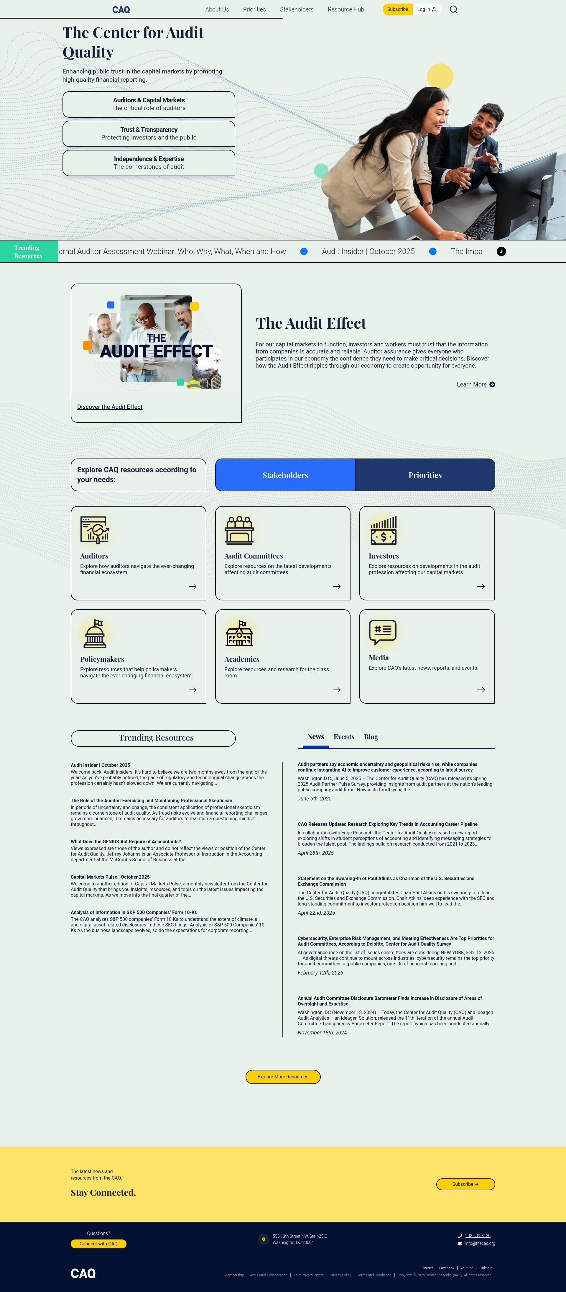 Screenshot of thecaq.org