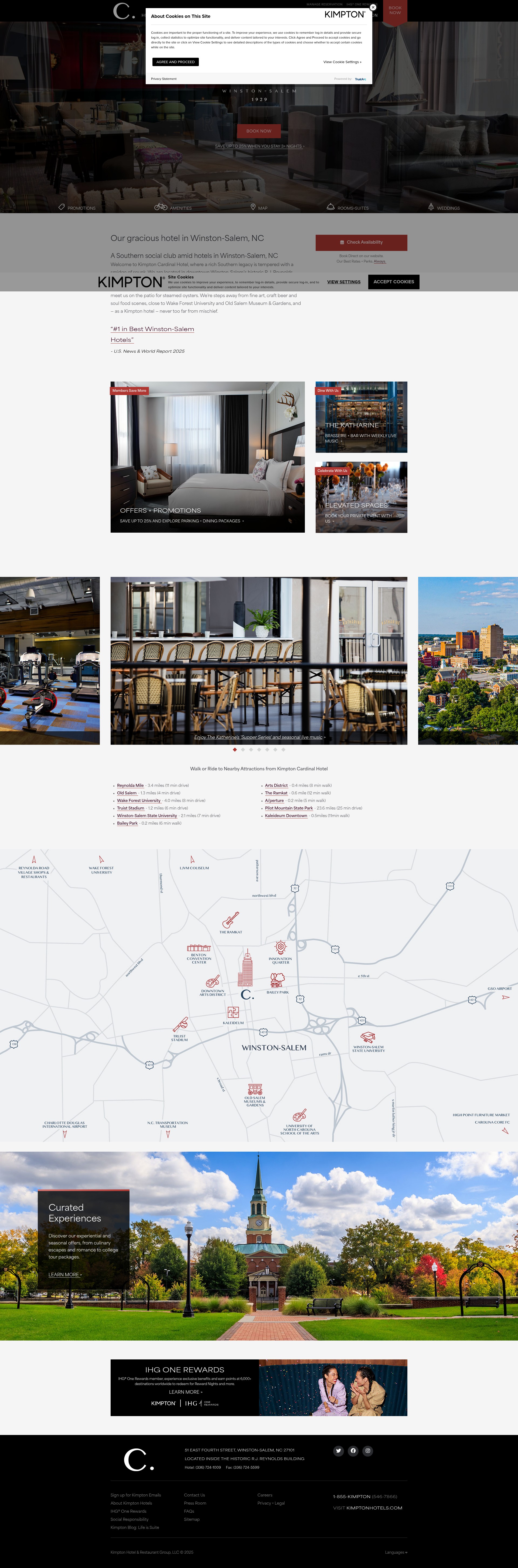 Screenshot of thecardinalhotel.com