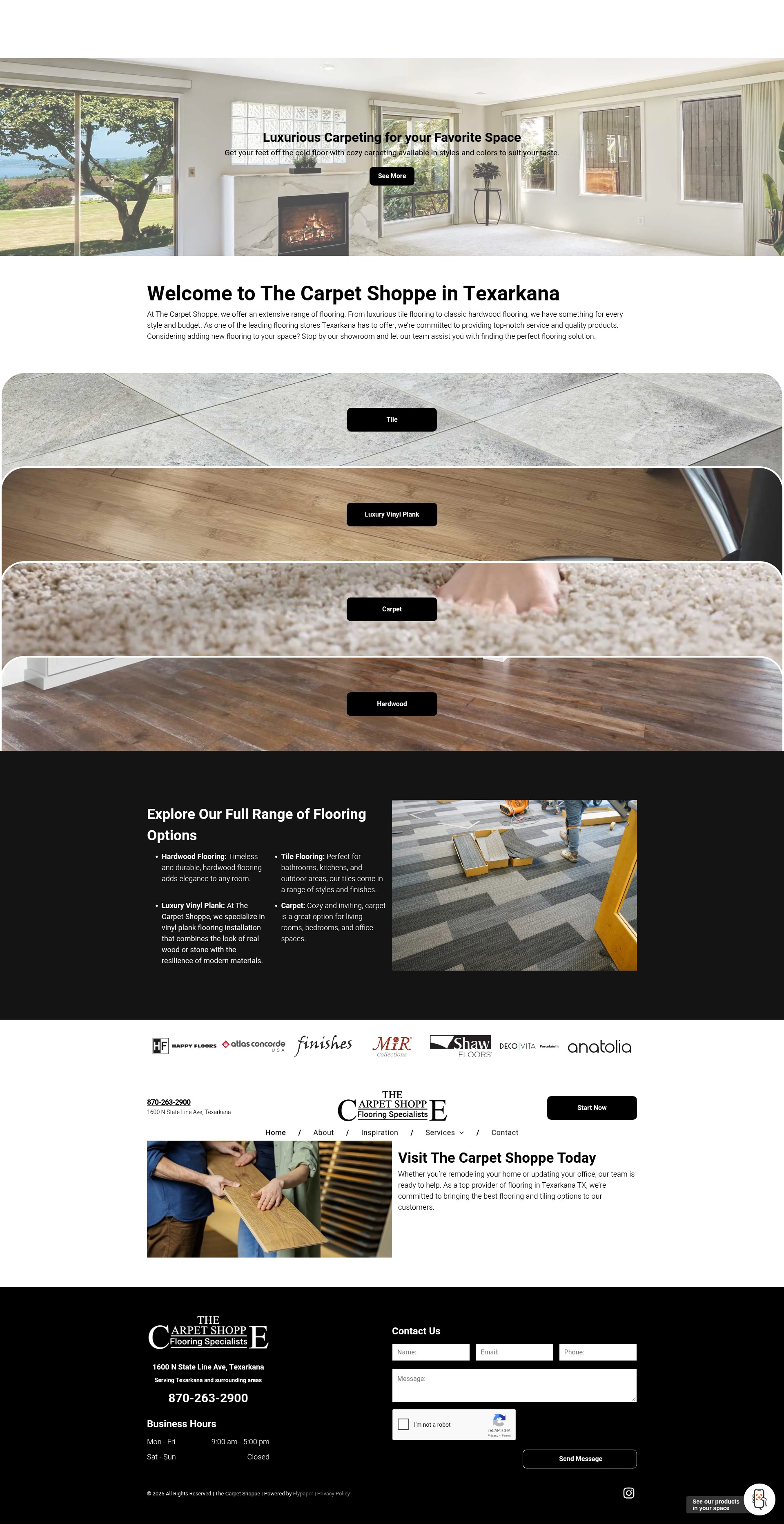 Screenshot of thecarpetshoppetxk.com