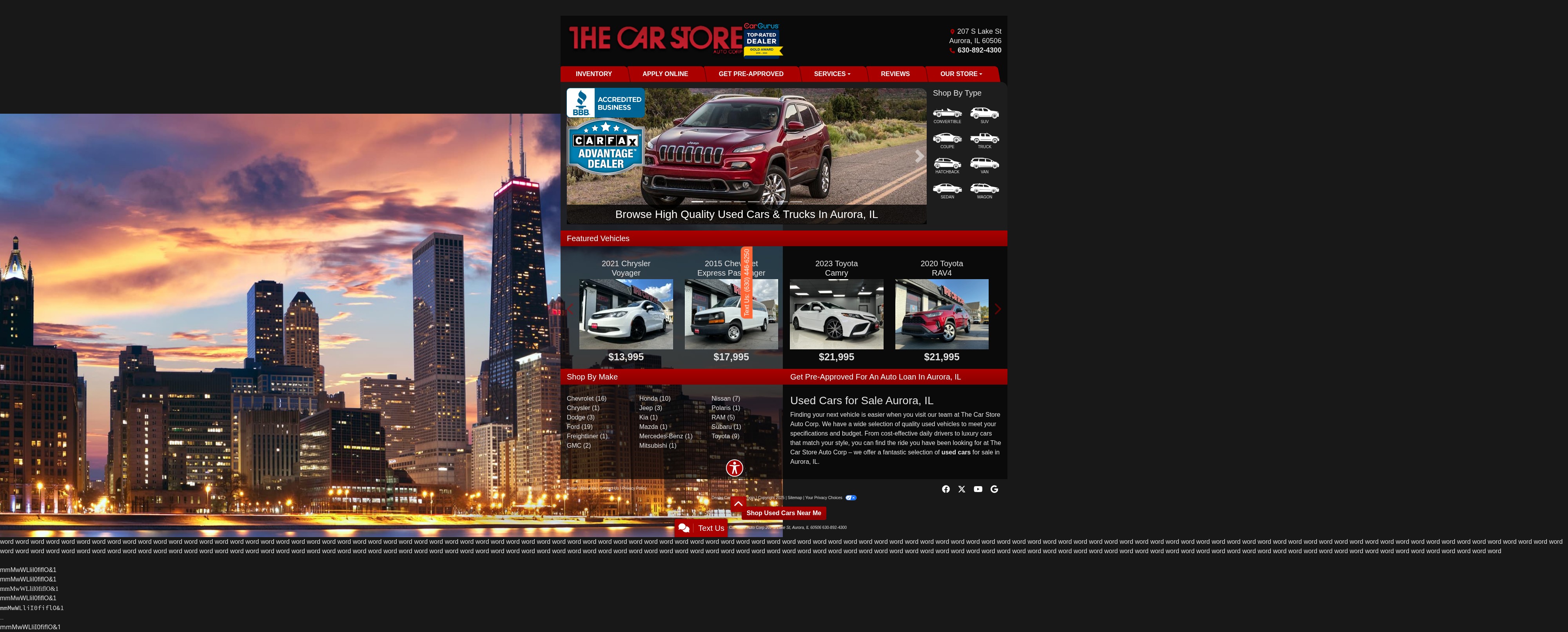 Screenshot of thecarstoreaurora.com