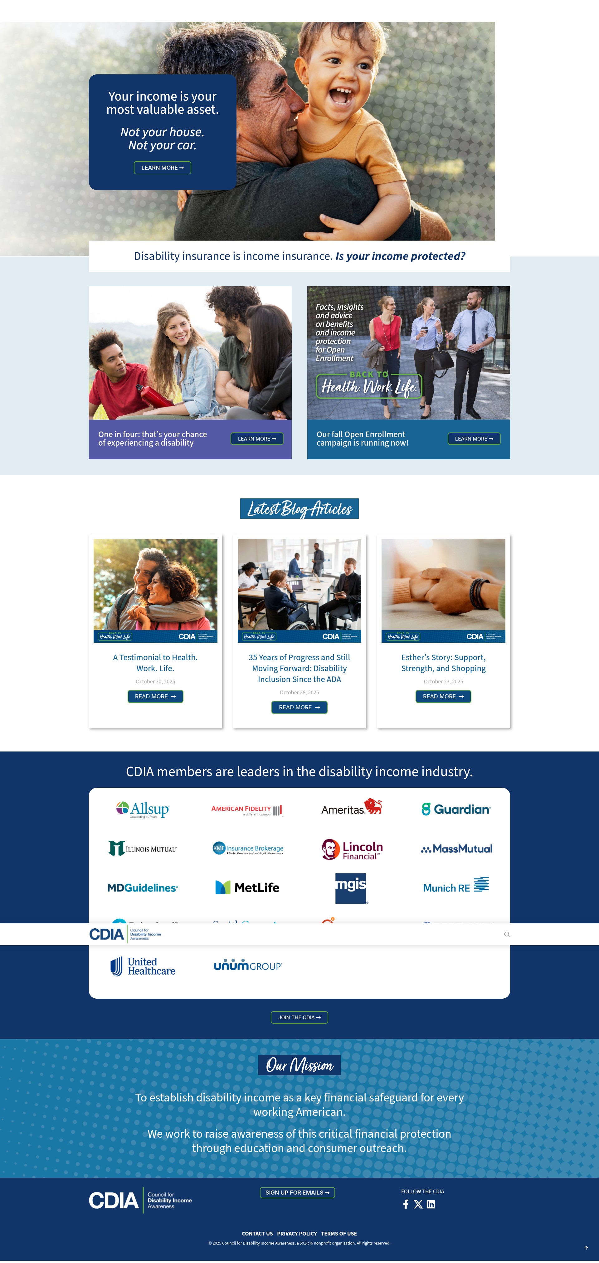 Screenshot of thecdia.org