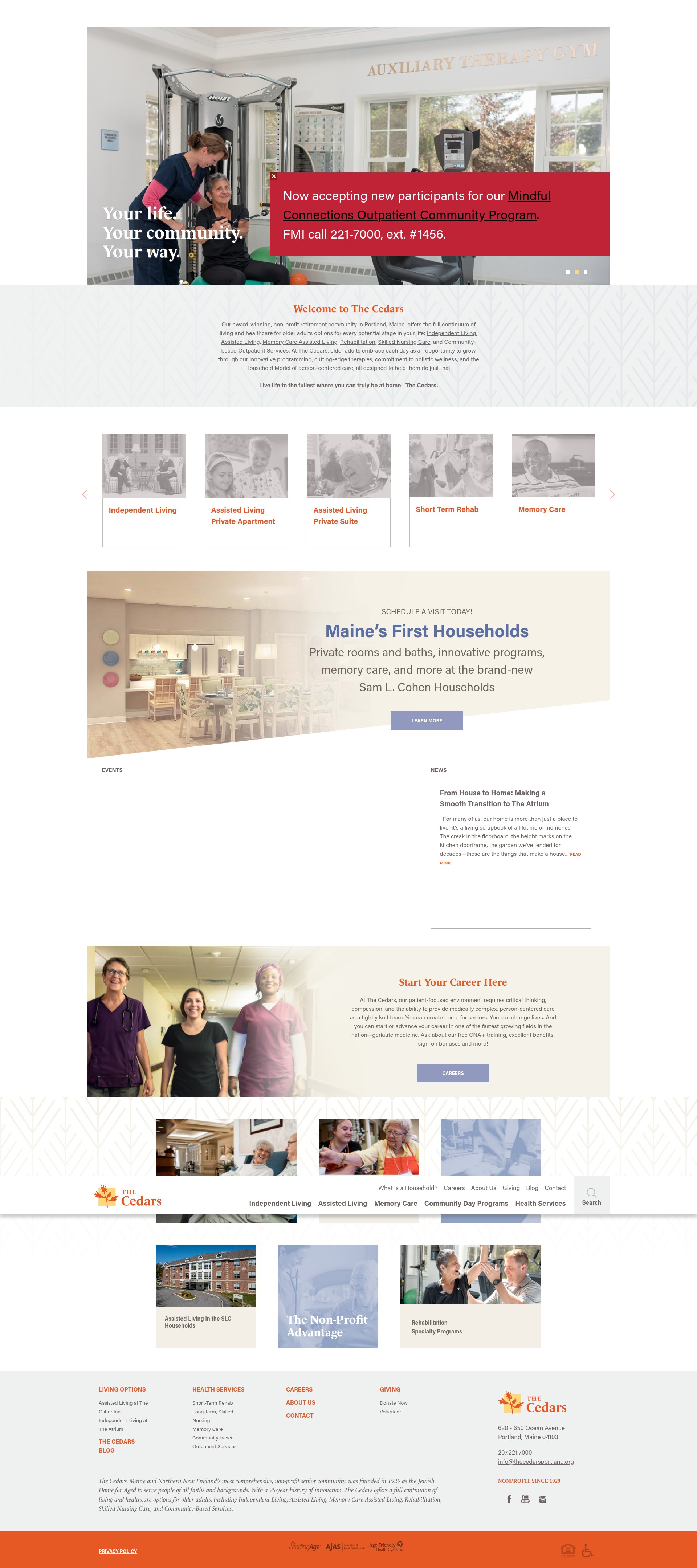Screenshot of thecedarsportland.org