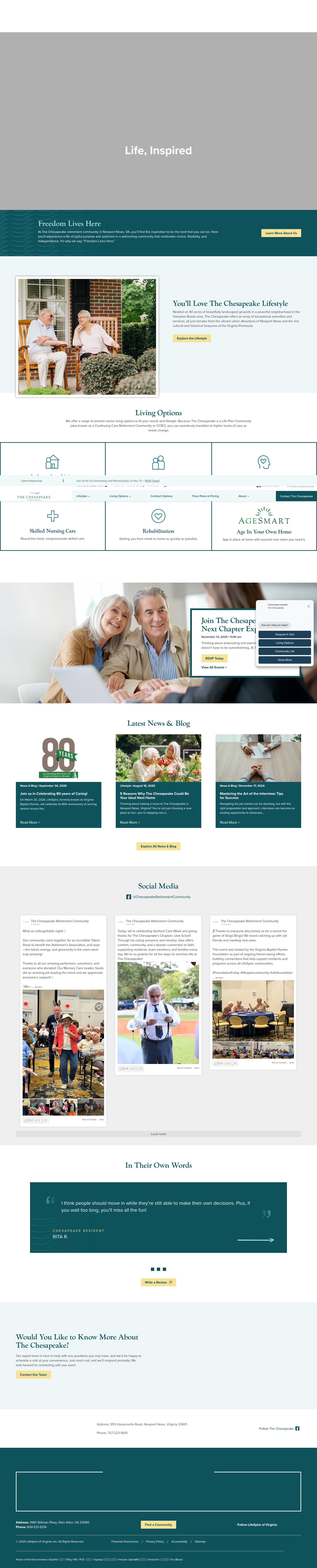 Screenshot of thechesapeake.org