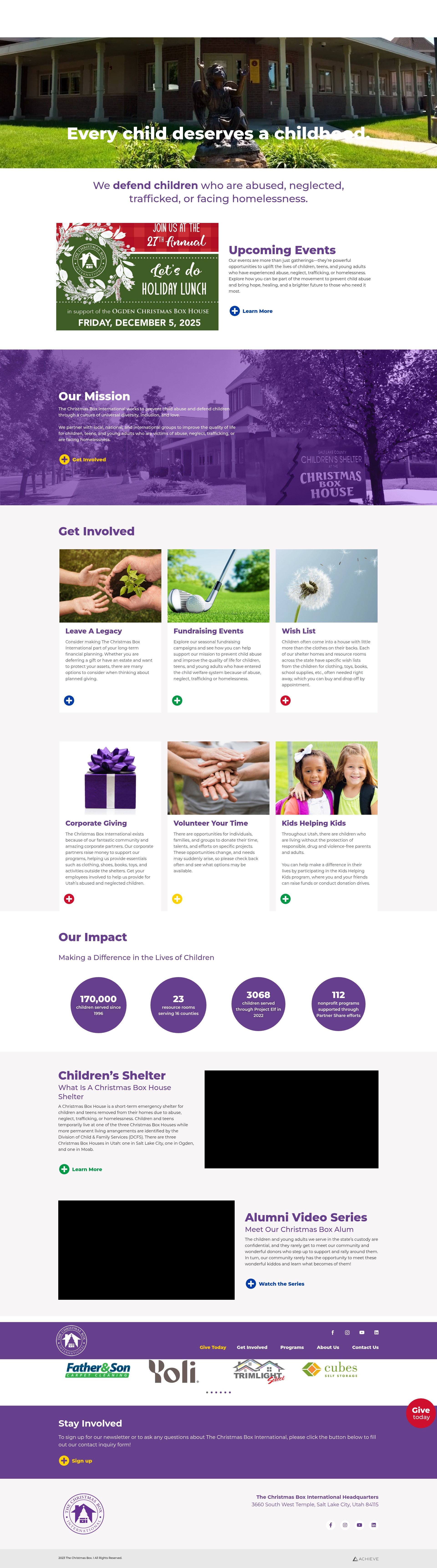 Screenshot of thechristmasbox.org