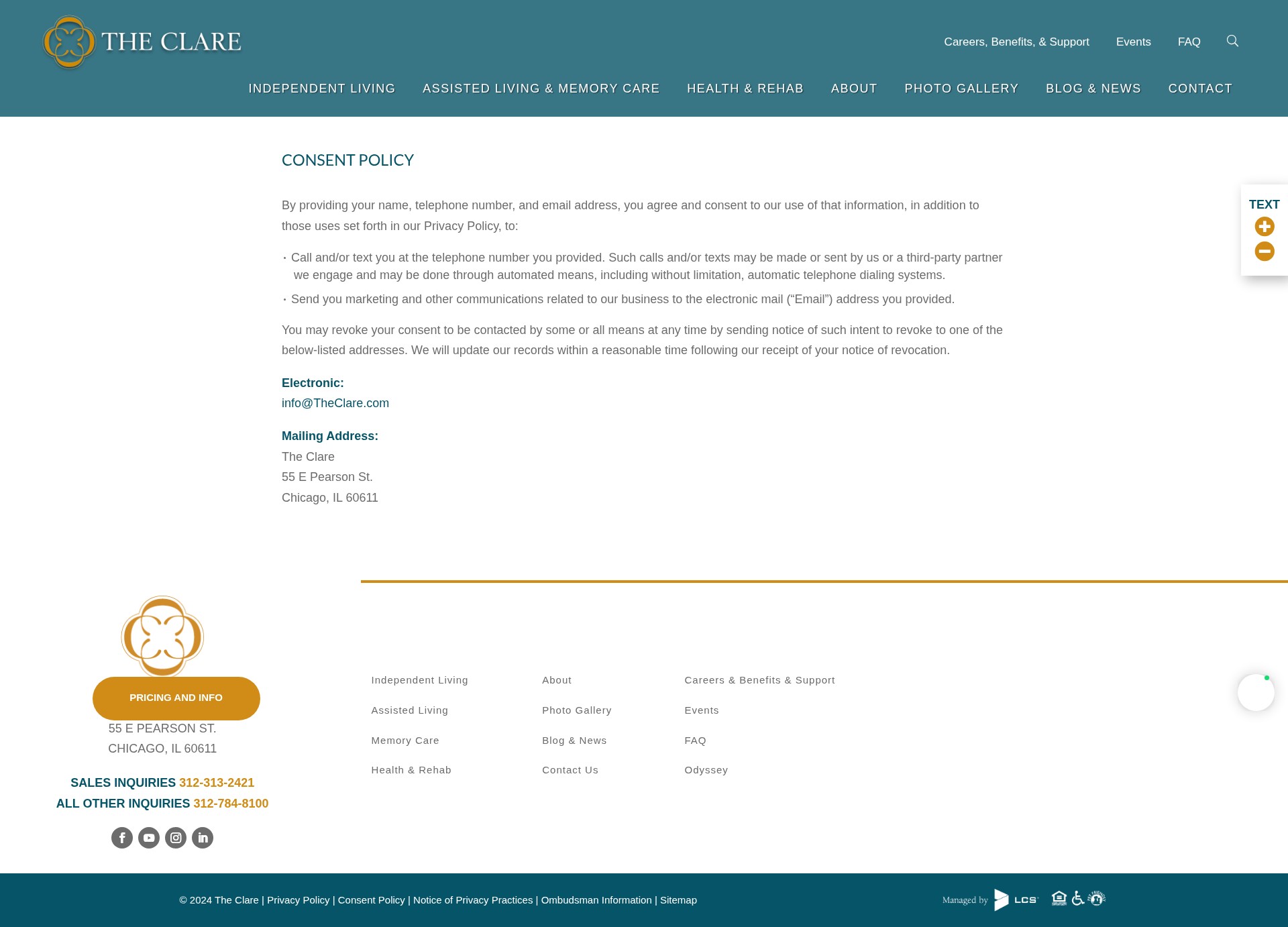 Screenshot of theclare.com