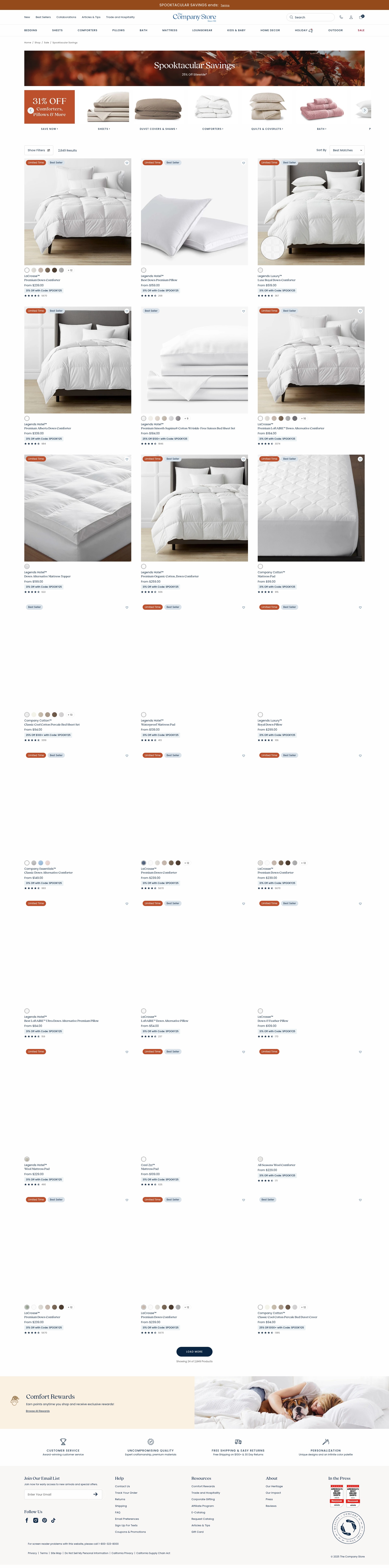 Screenshot of thecompanystore.com