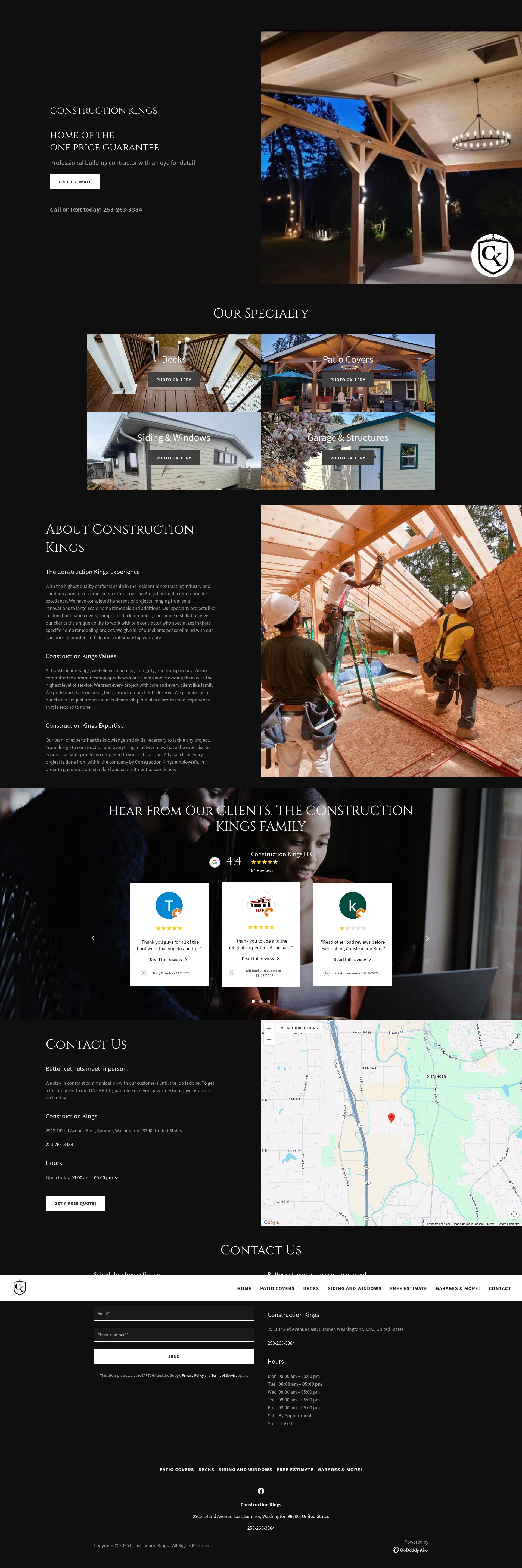 Screenshot of theconstructionkings.com