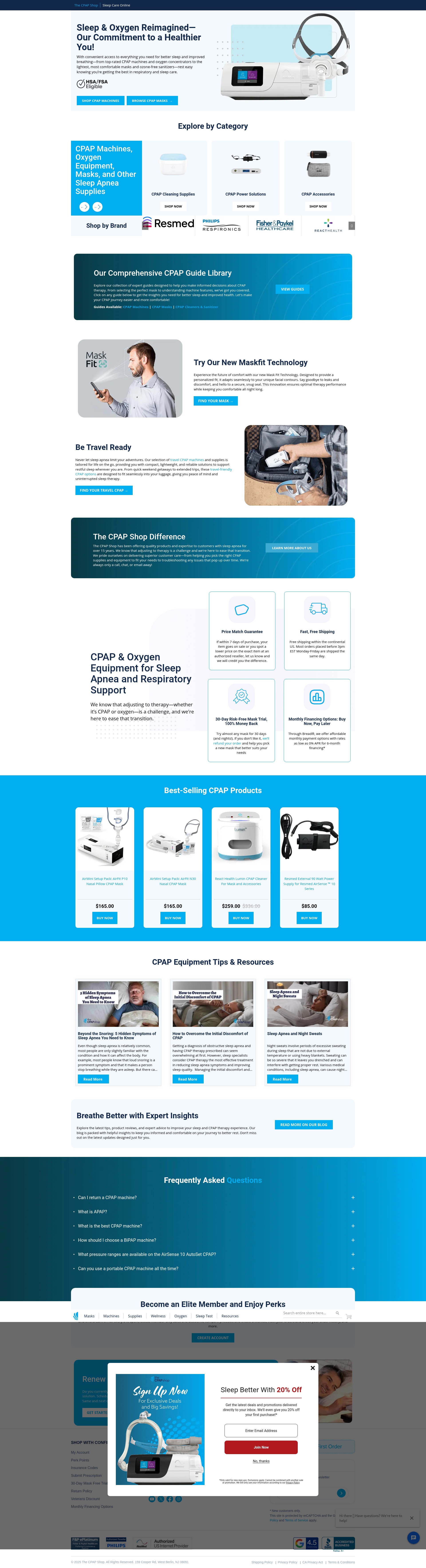 Screenshot of thecpapshop.com