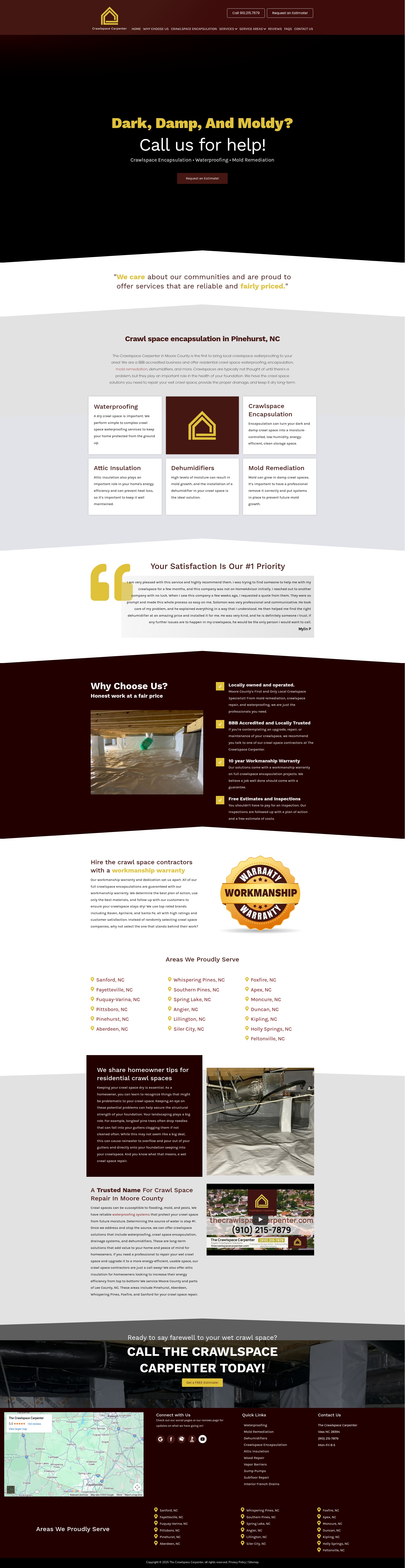 Screenshot of thecrawlspacecarpenter.com