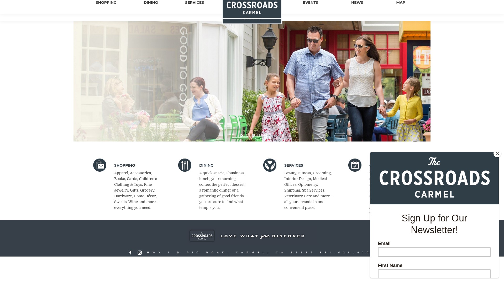 Screenshot of thecrossroadscarmel.com