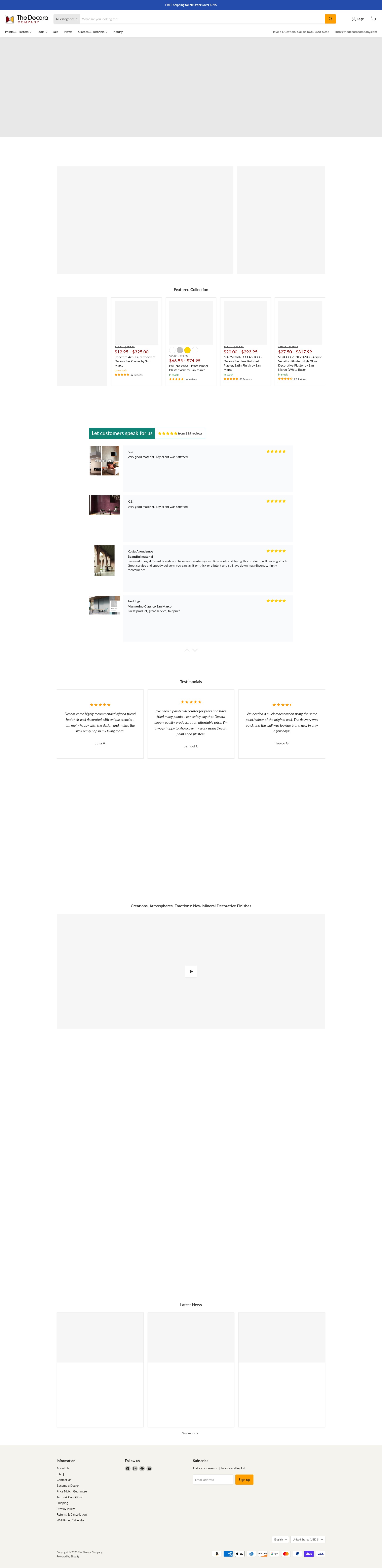 Screenshot of thedecoracompany.com
