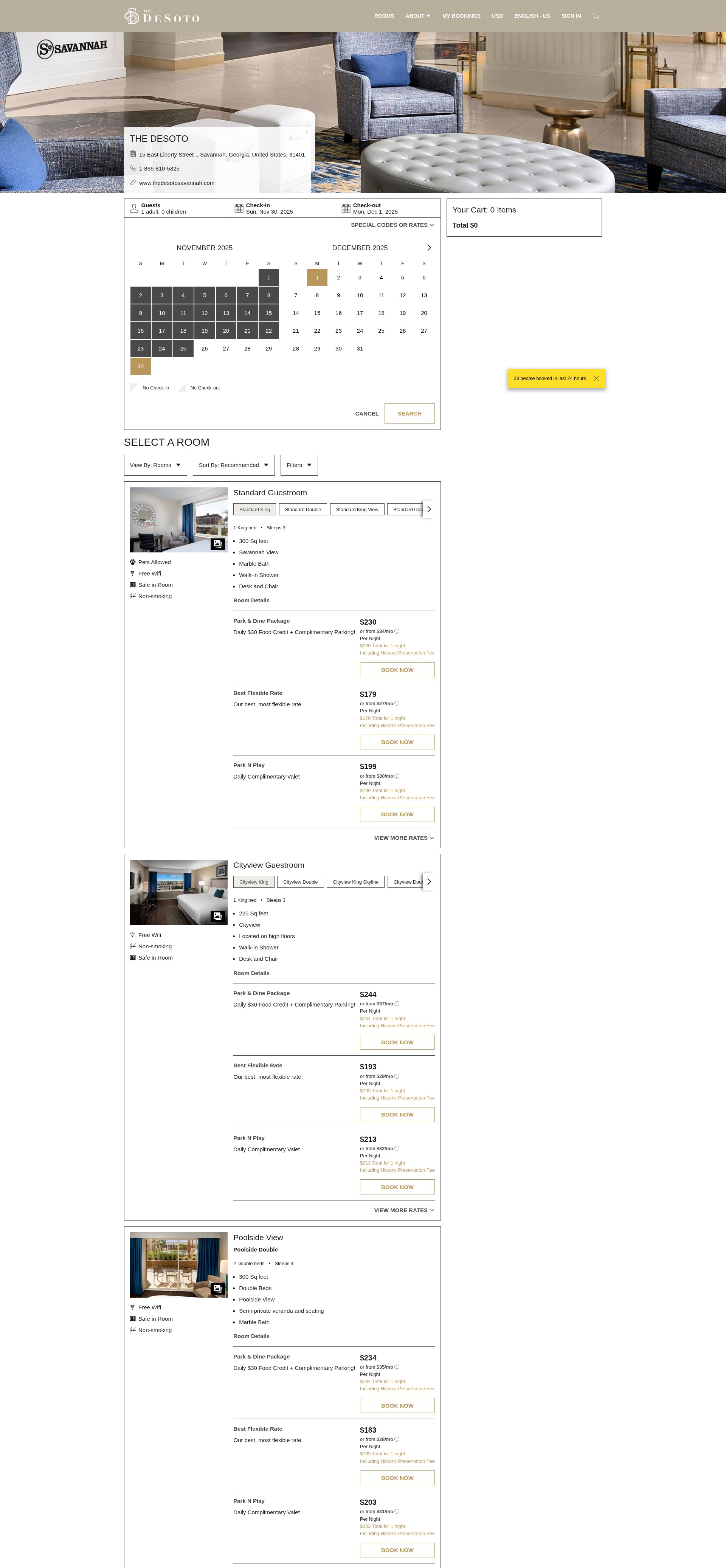 Screenshot of thedesotosavannah.com