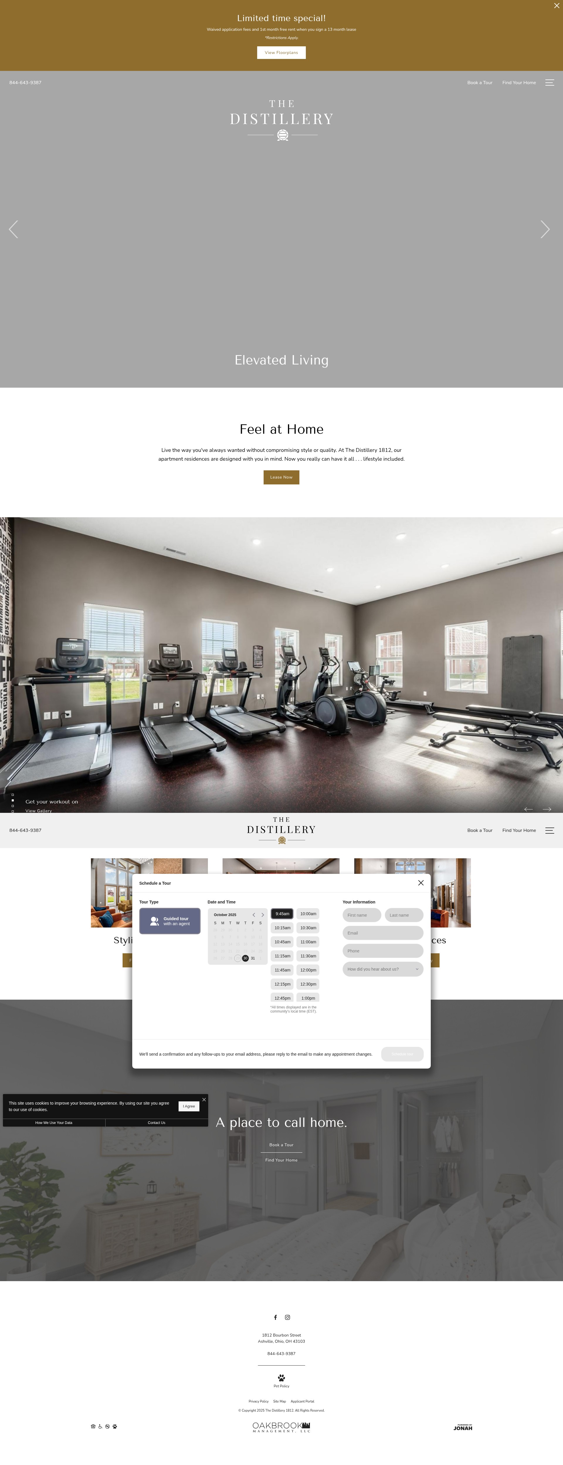 Screenshot of thedistillery1812.com
