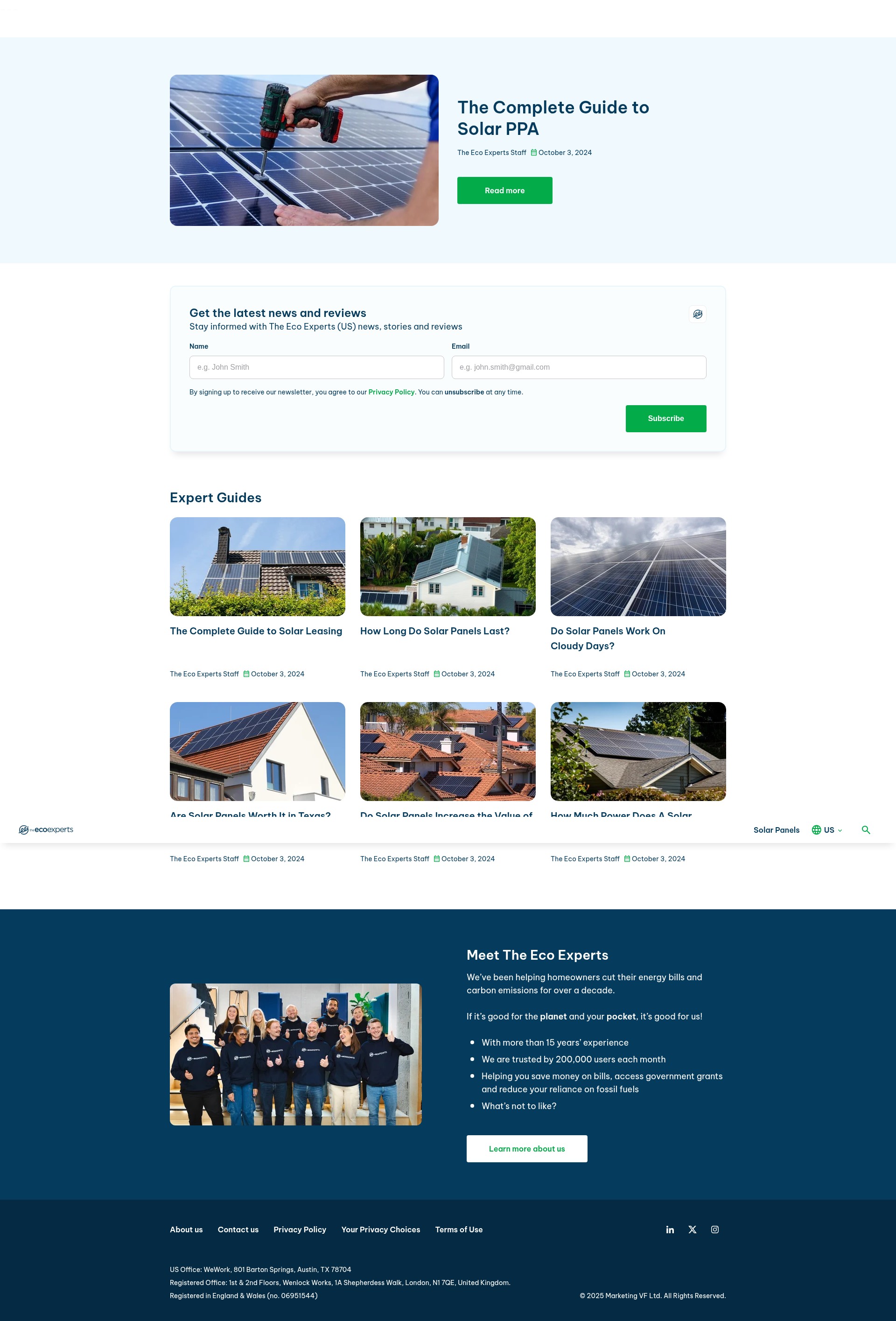 Screenshot of theecoexperts.com