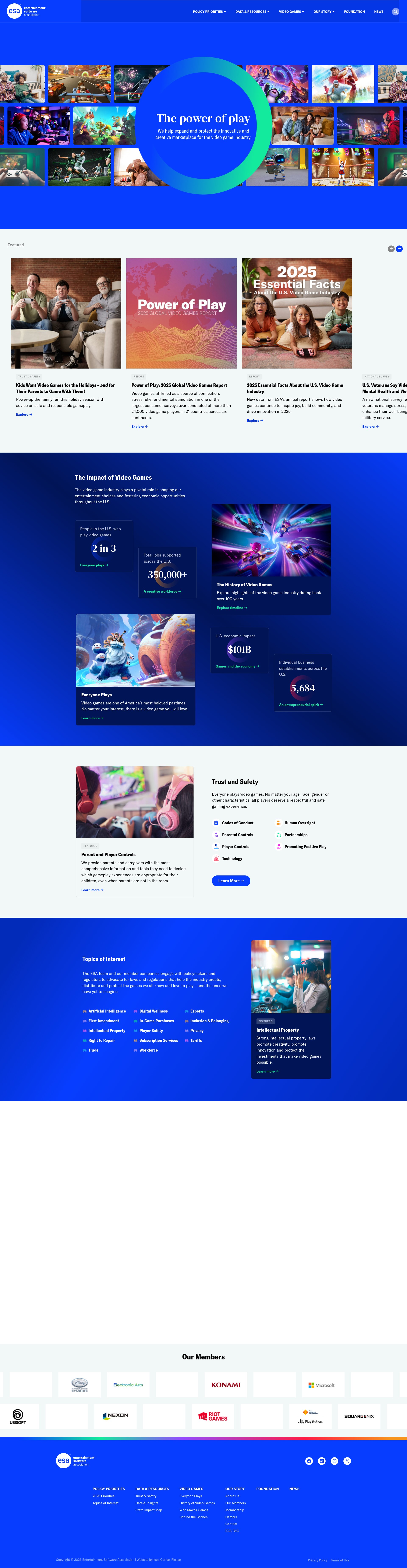 Screenshot of theesa.com