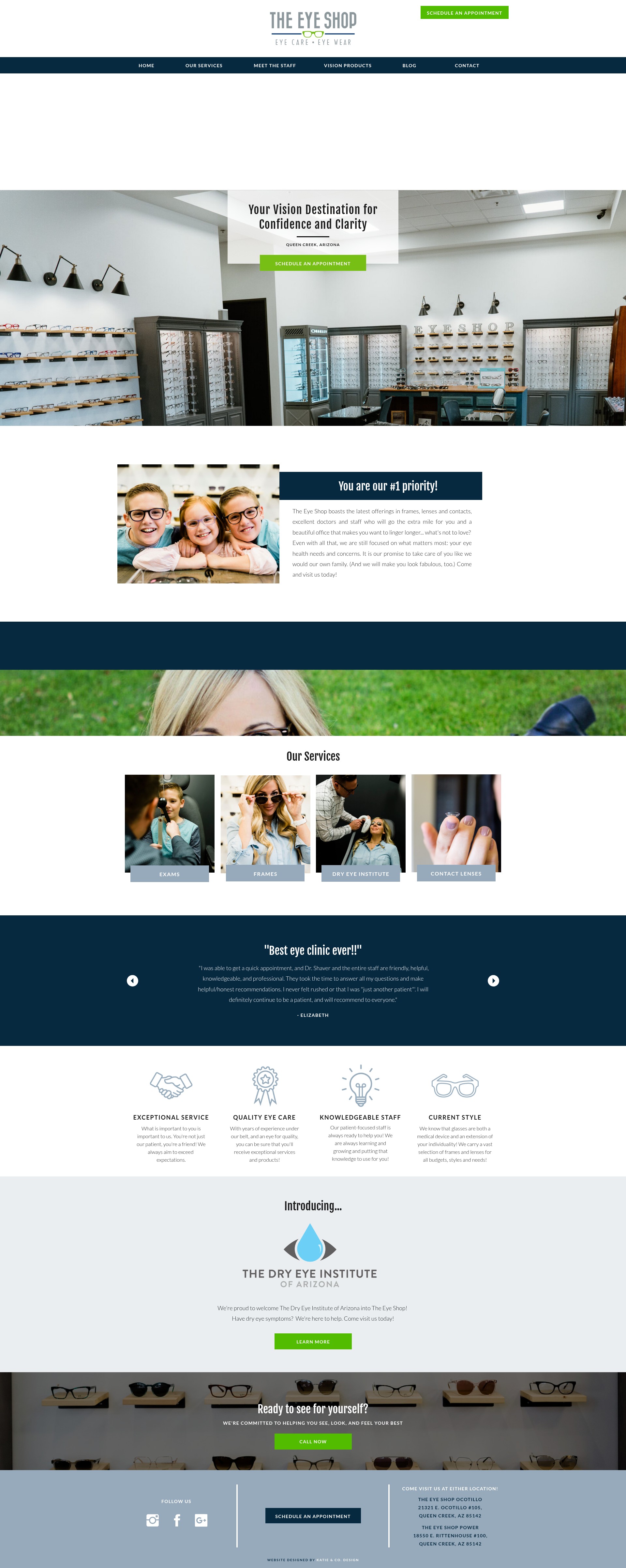 Screenshot of theeyeshopaz.com