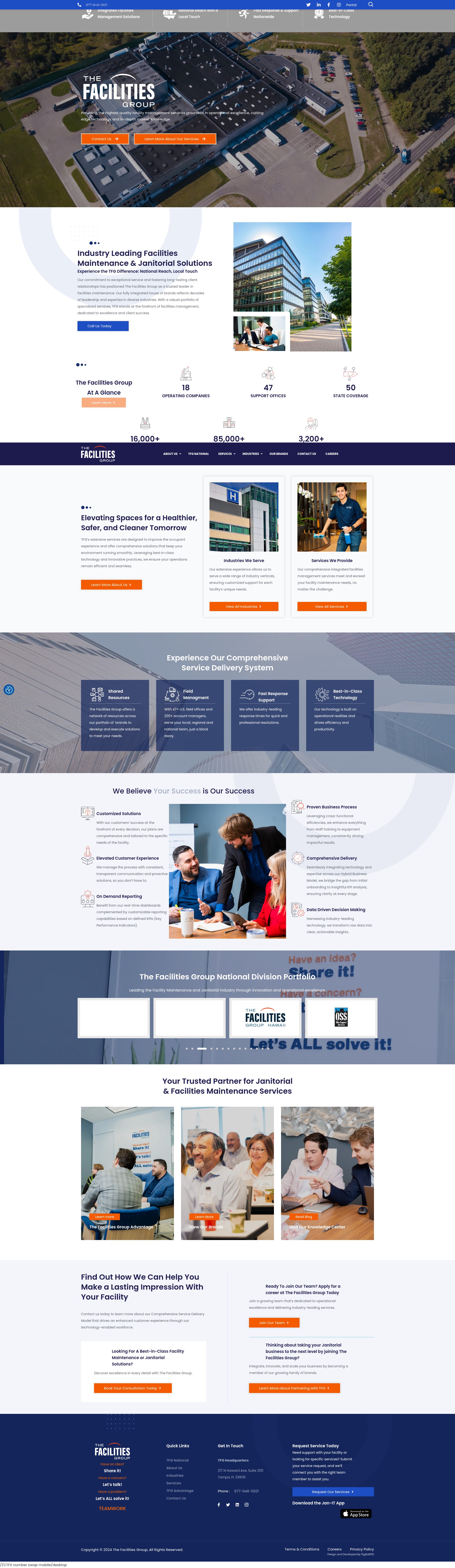 Screenshot of thefacilitiesgroup.com