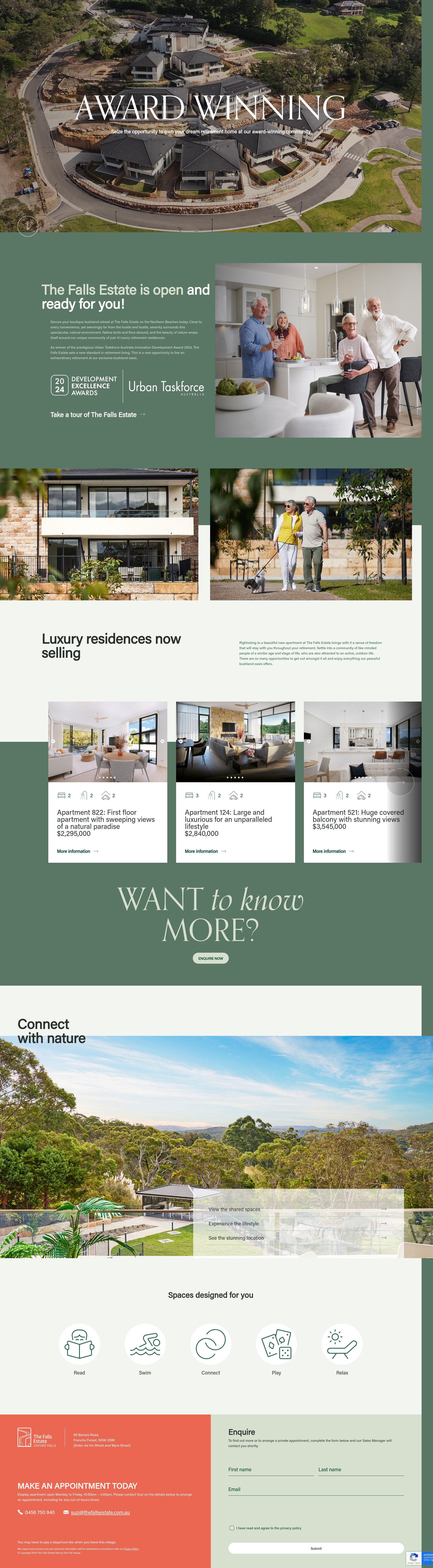 Screenshot of thefallsestate.com.au