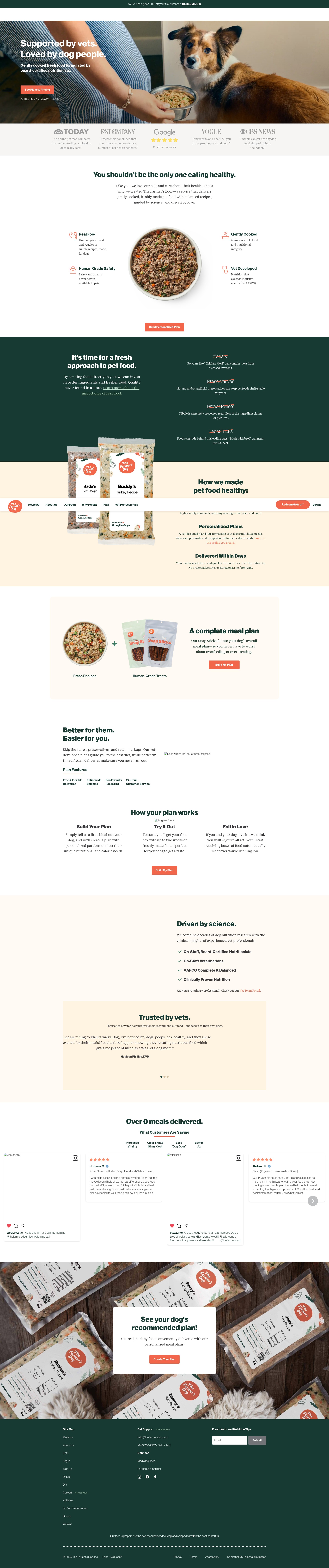Screenshot of thefarmersdog.com