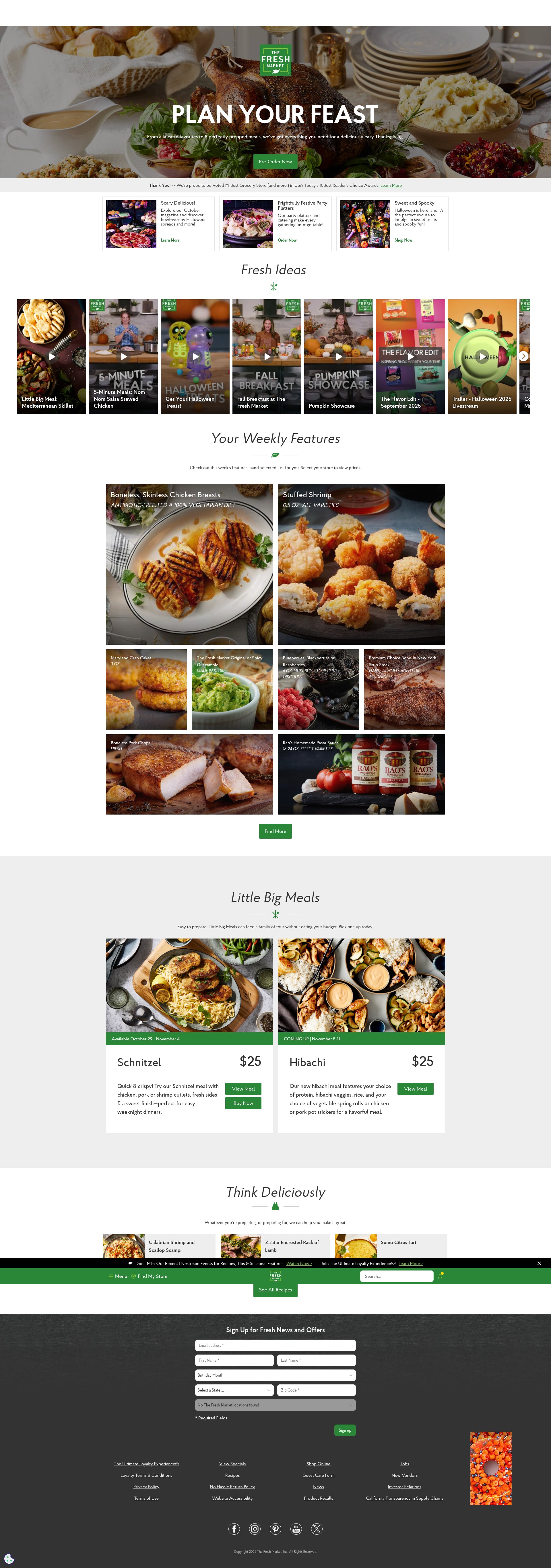 Screenshot of thefreshmarket.com