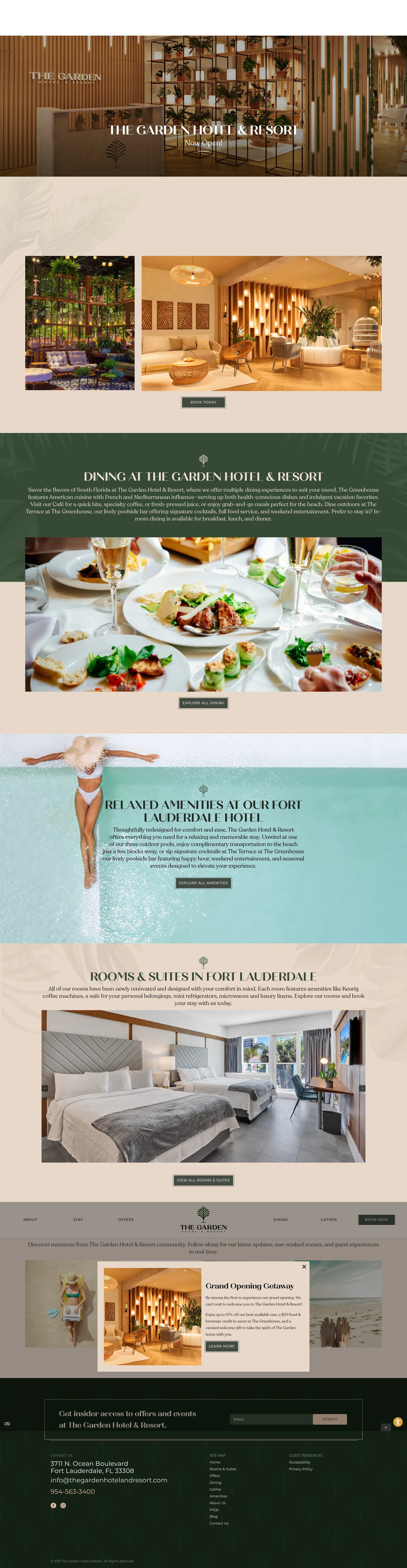 Screenshot of thegardenhotelandresort.com
