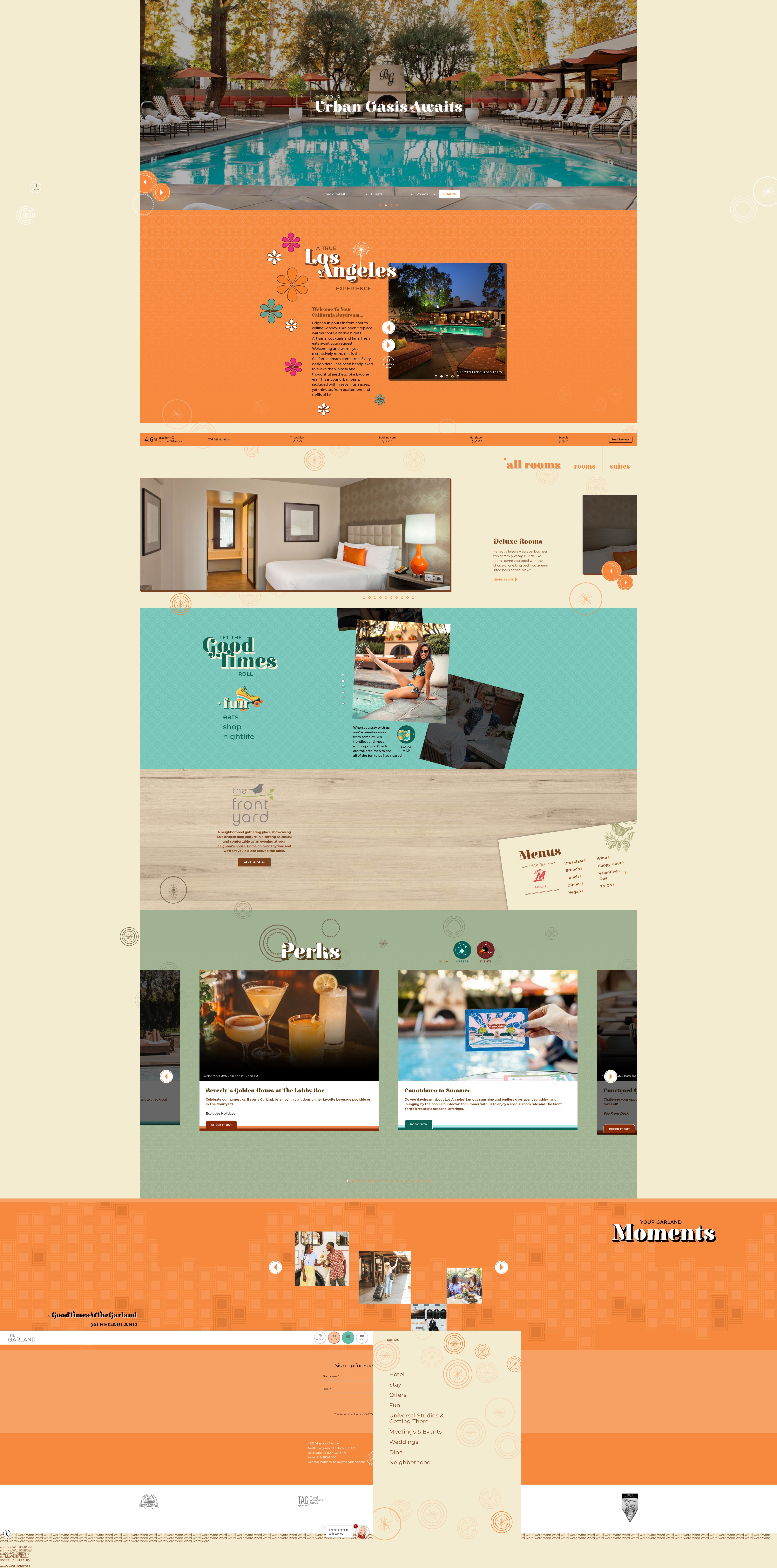 Screenshot of thegarland.com