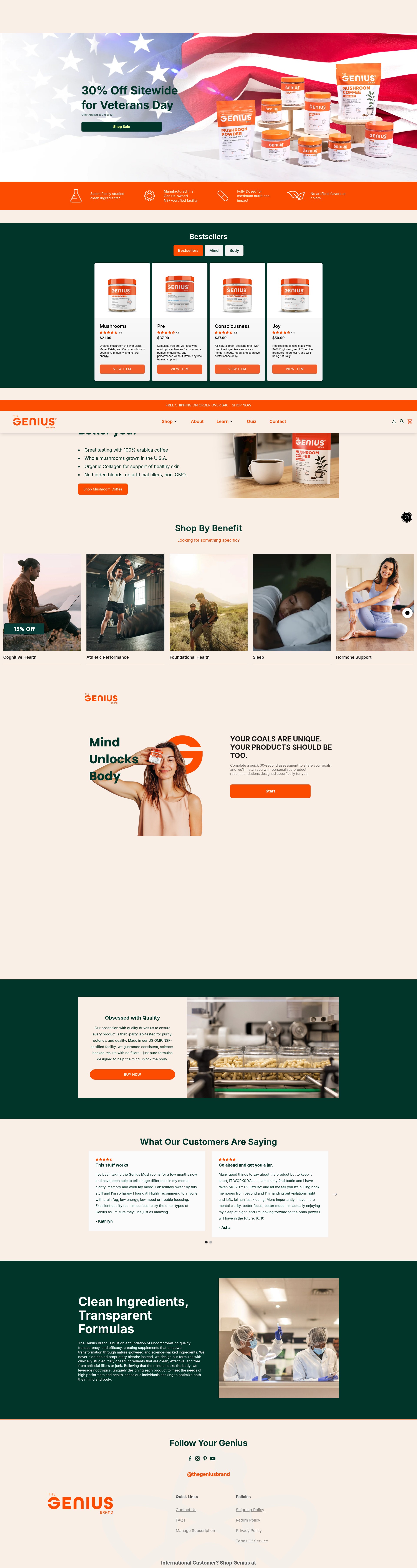 Screenshot of thegeniusbrand.com